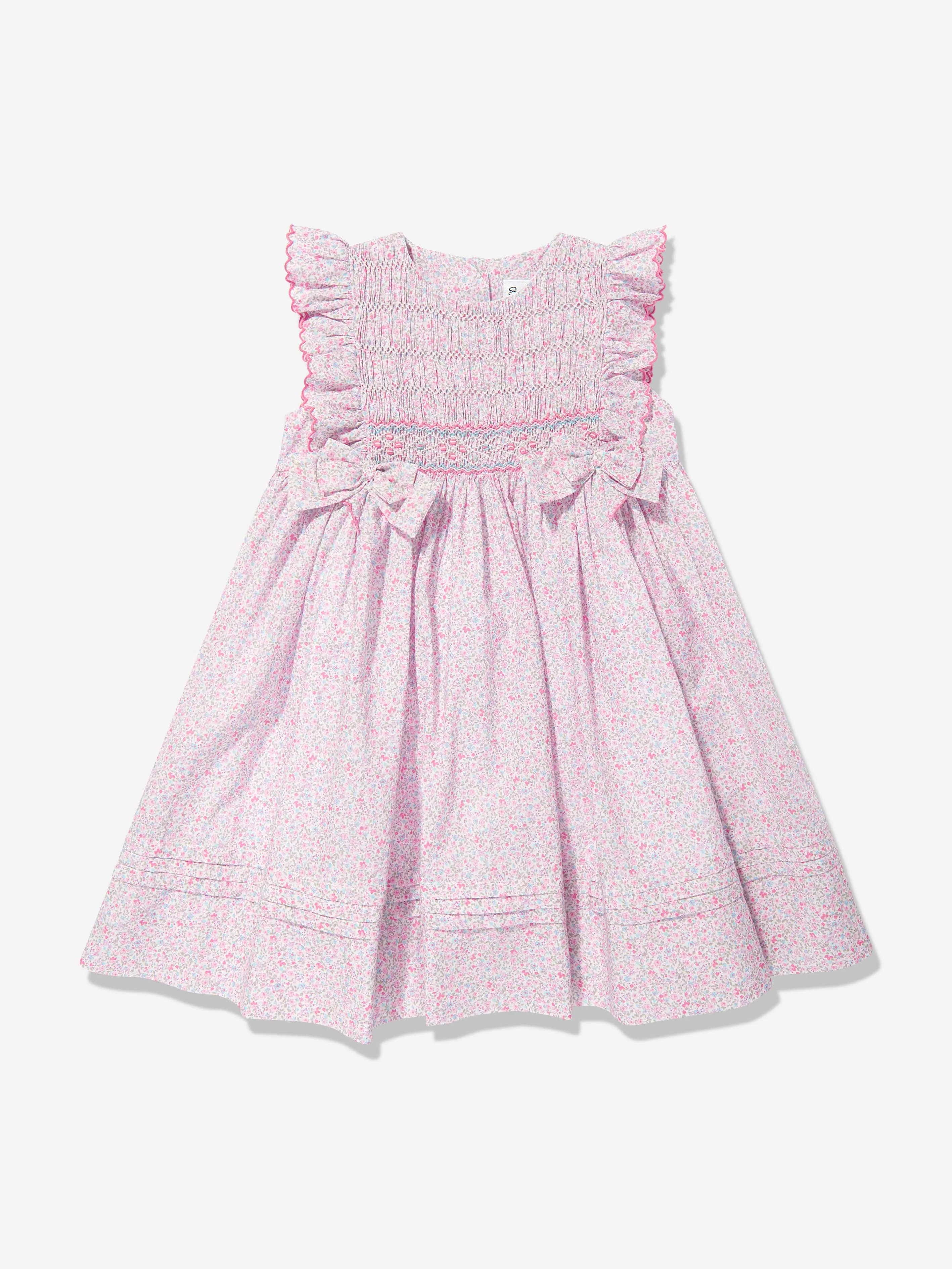 Girls Floral Dress in Pink