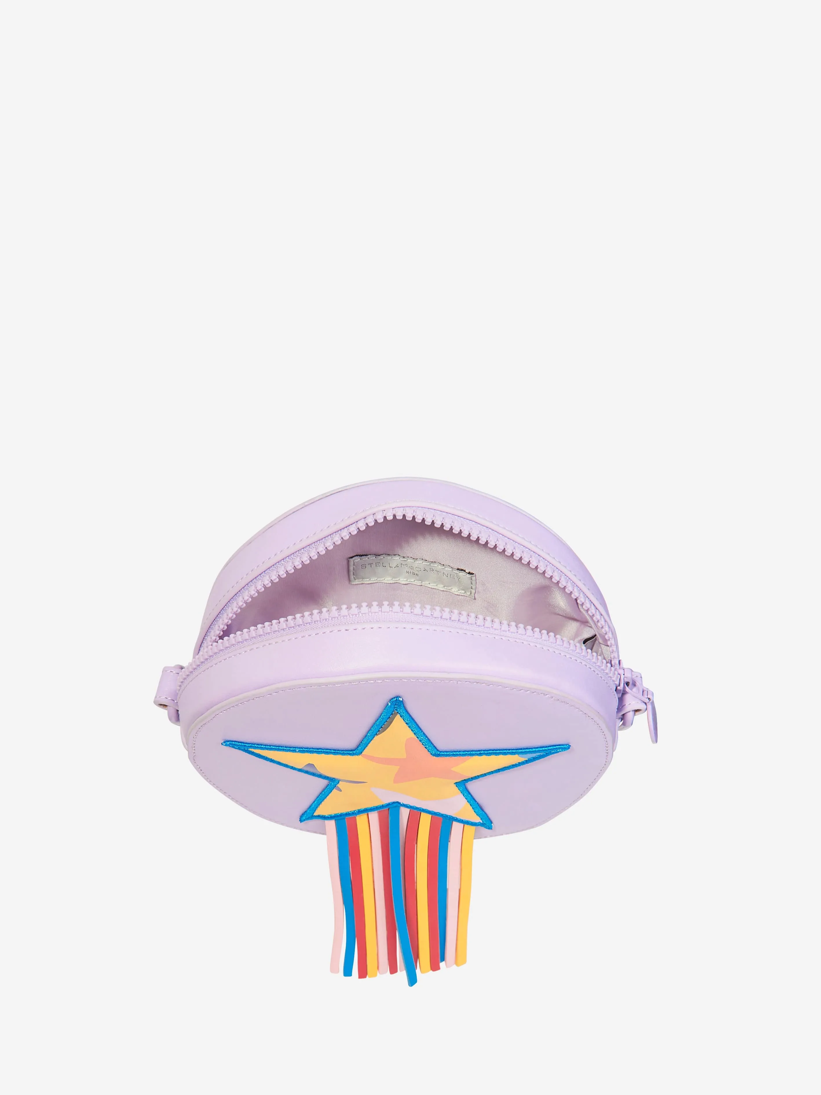 Girls Fringed Star Round Shoulder Bag in Purple (L:16 x H:16 x W:4.5cm)