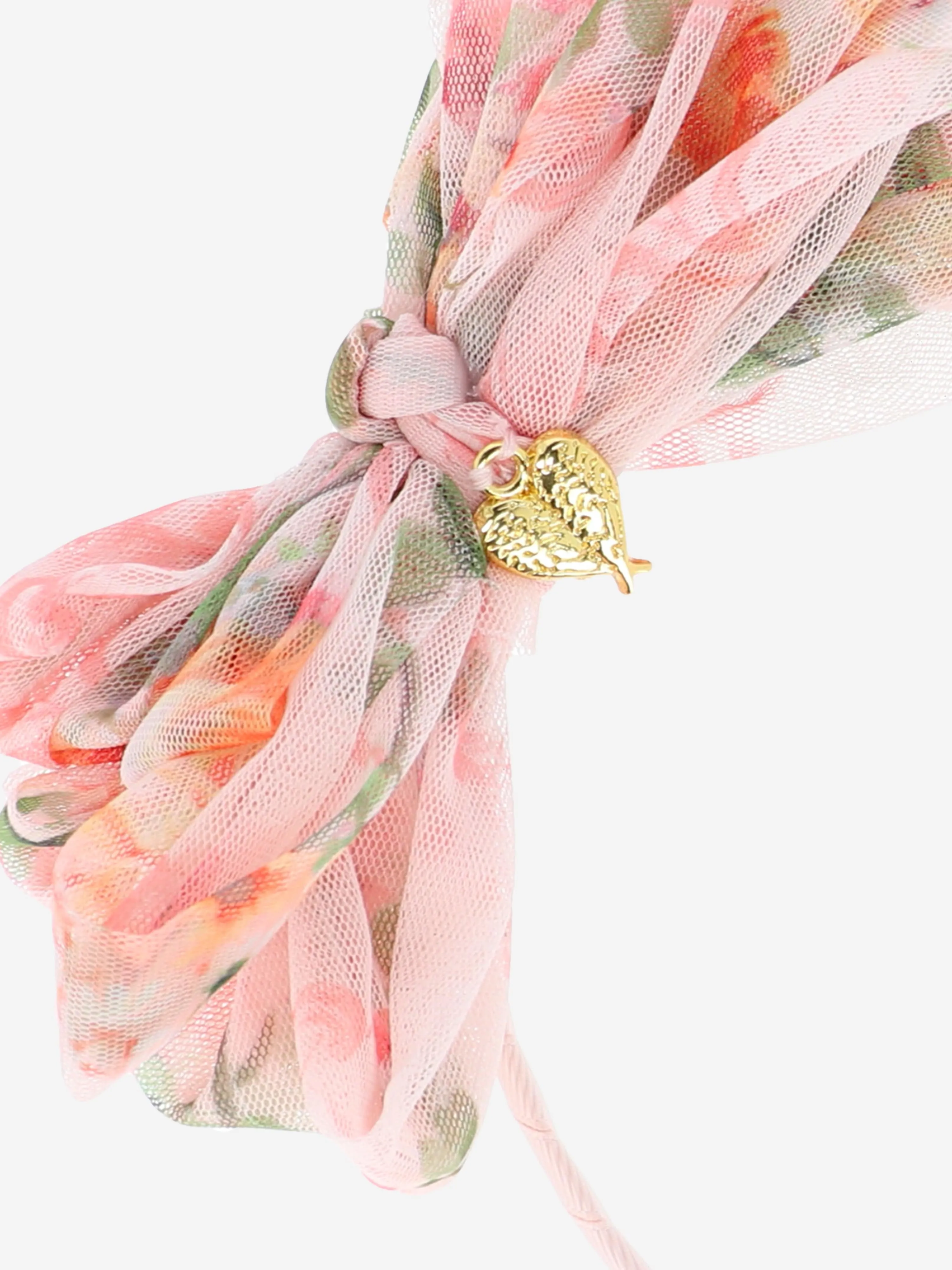 Girls Gladys Flower Tulle Headband in Pink