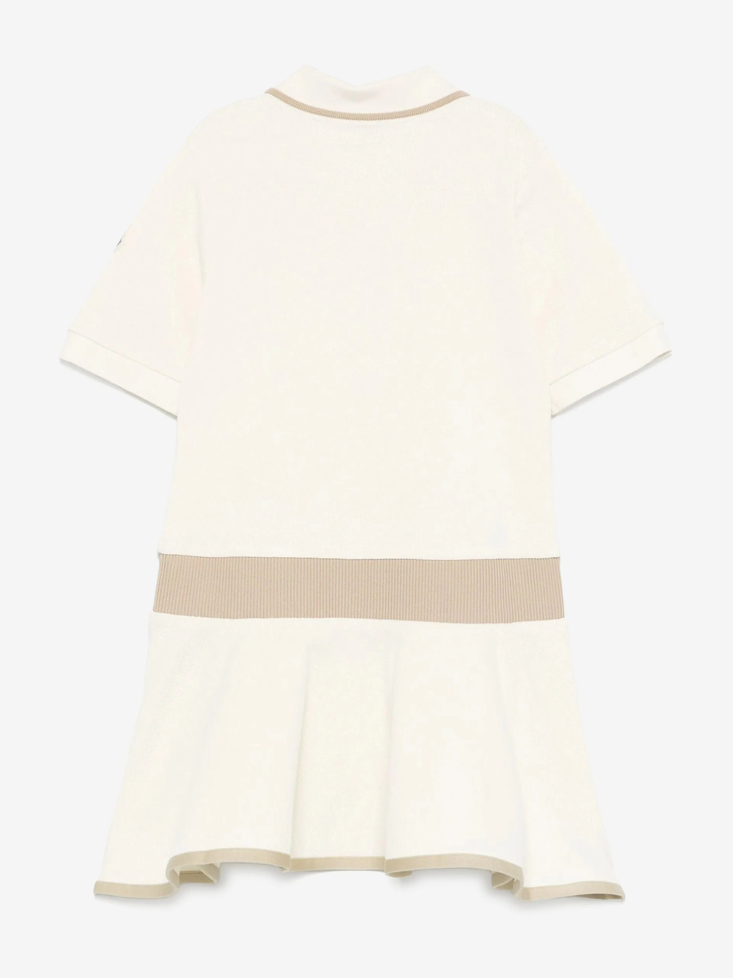 Girls Logo Polo Dress in Ivory