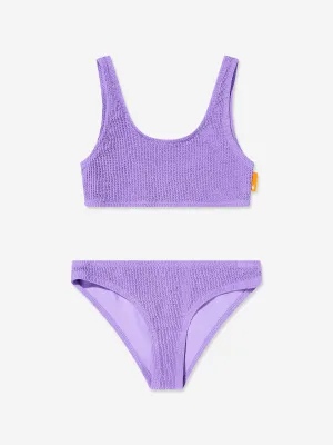 Girls Nola Solid Bikini in Purple (UPF50 )