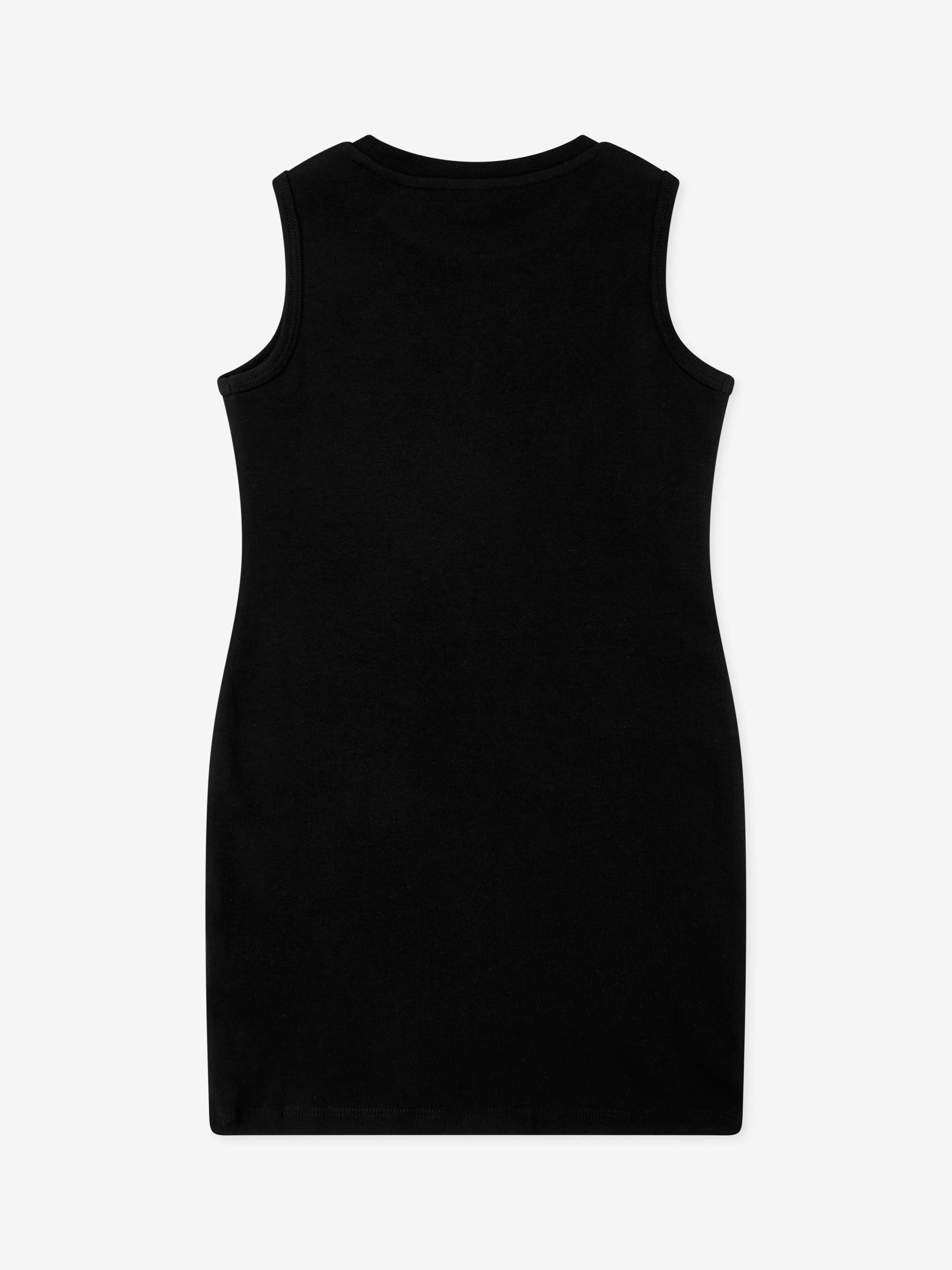 Girls Sleeveless Logo Dress in Black