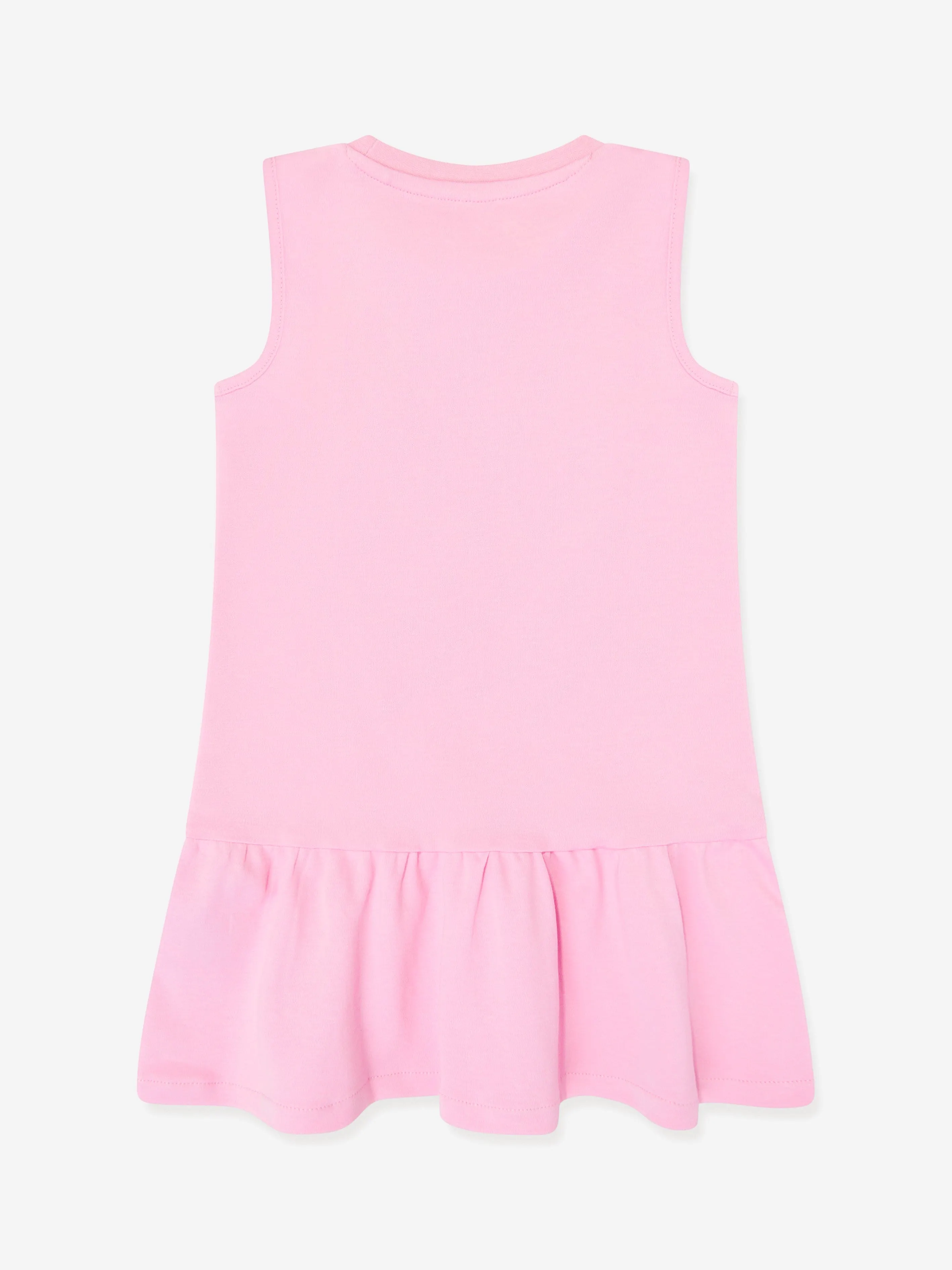 Girls Sleeveless Logo Dress in Pink