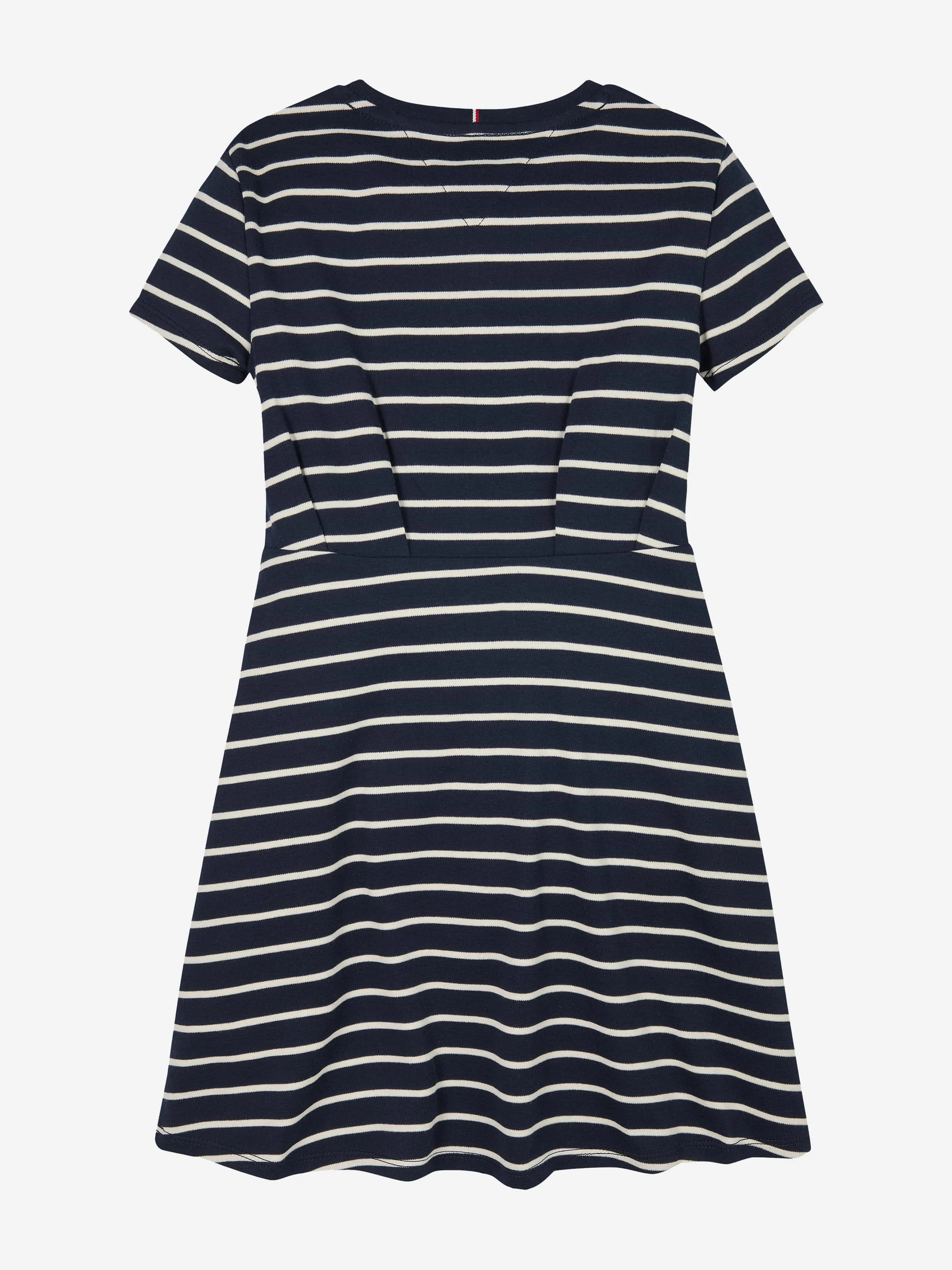 Girls Striped T-Shirt Dress in Navy