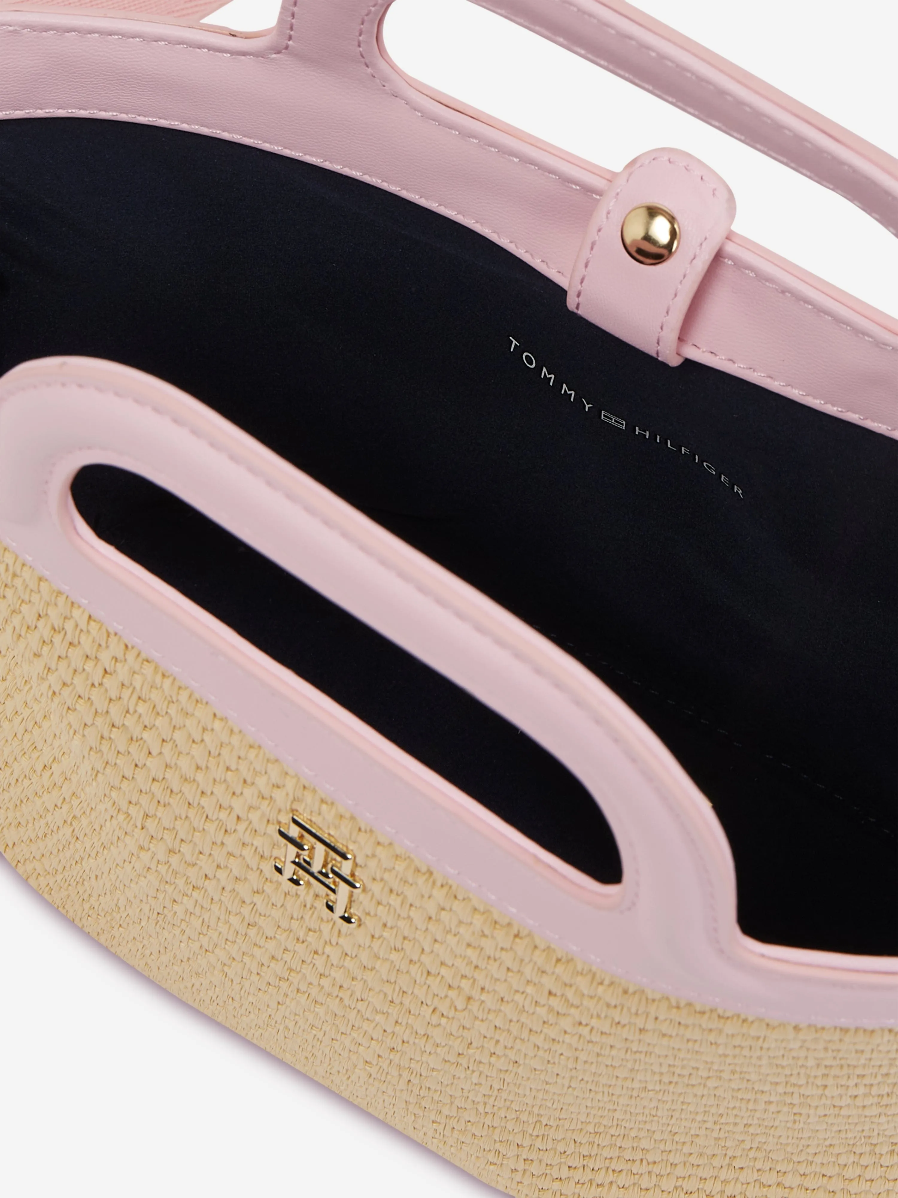 Girls Summer Prep Basket Bag in Beige (20cm)