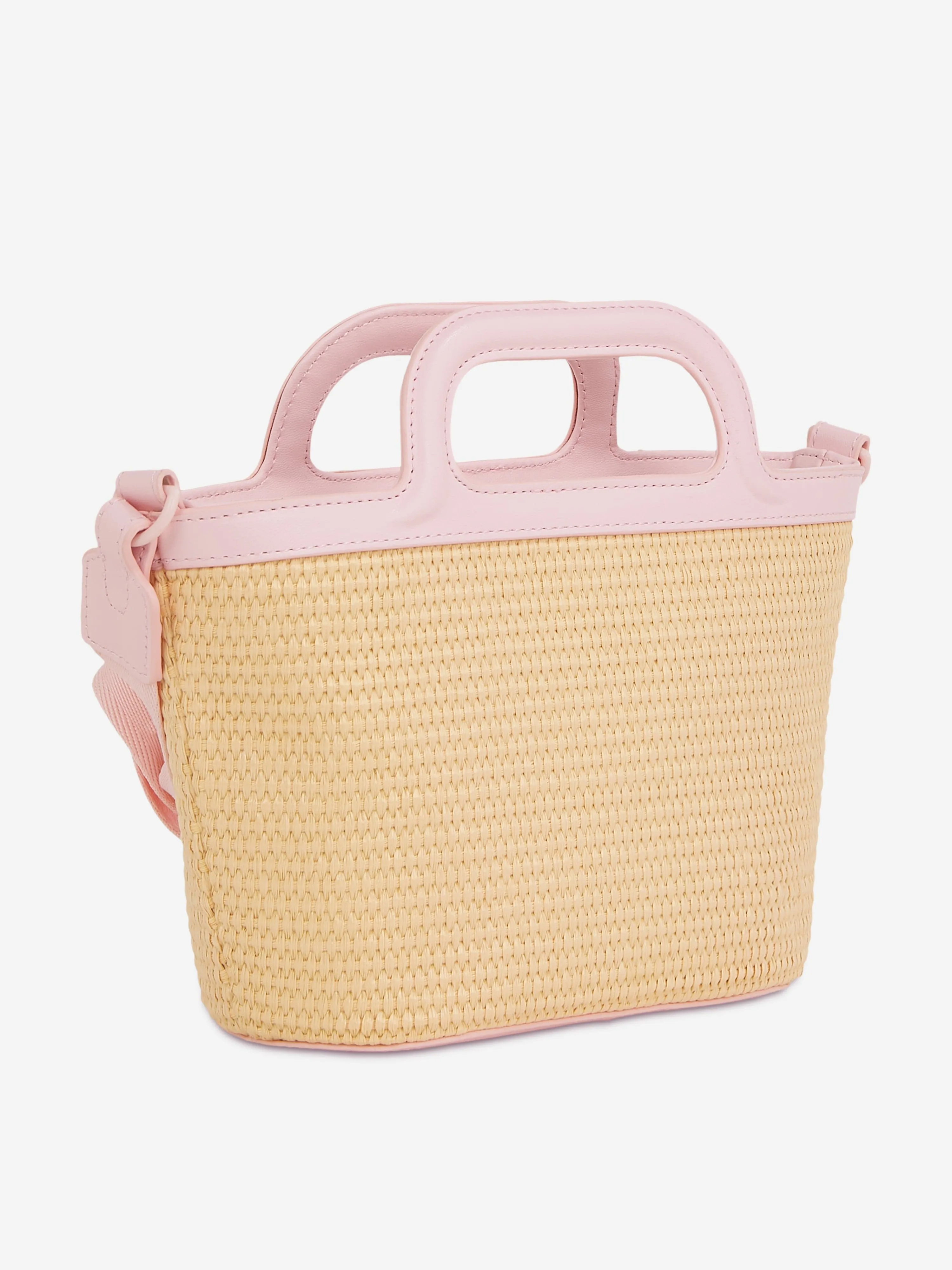 Girls Summer Prep Basket Bag in Beige (20cm)