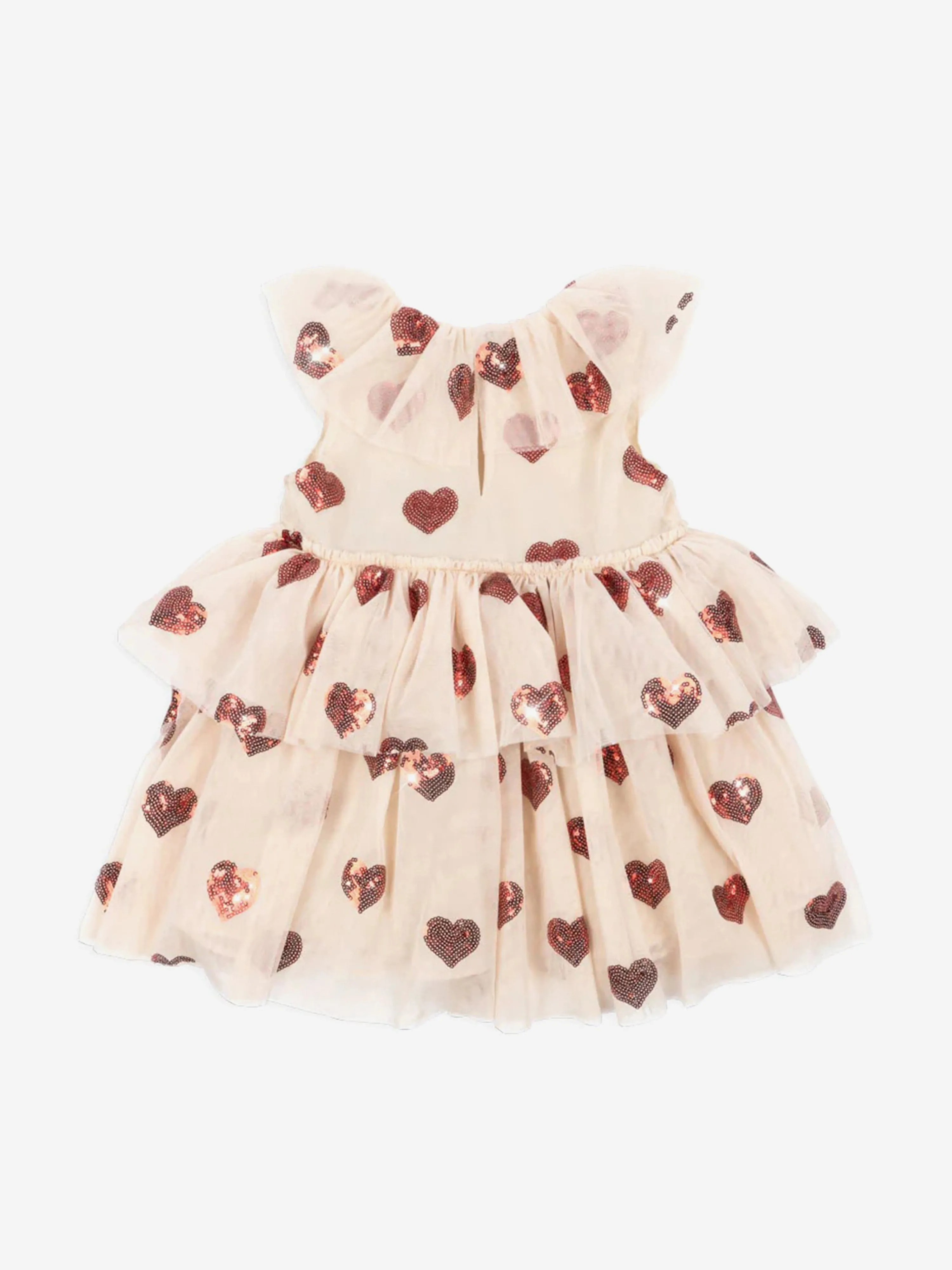 Girls Yvonne Tulle Hearts Fairy Dress in Ivory