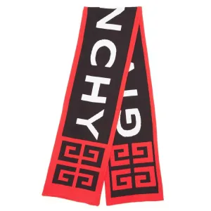 Givenchy Black & Red Logo Team Scarf