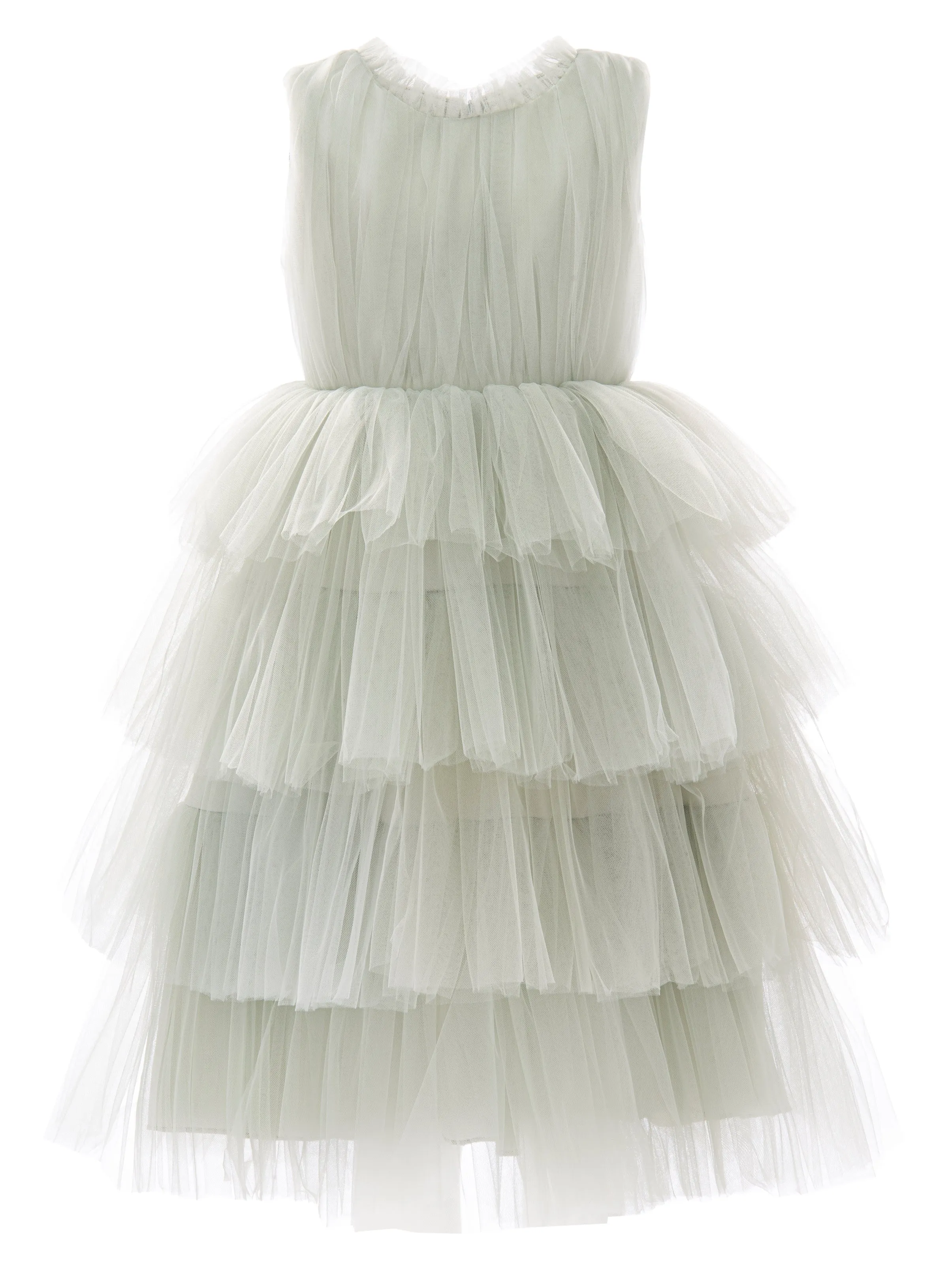 Green Farvue Tiered Tulle Dress