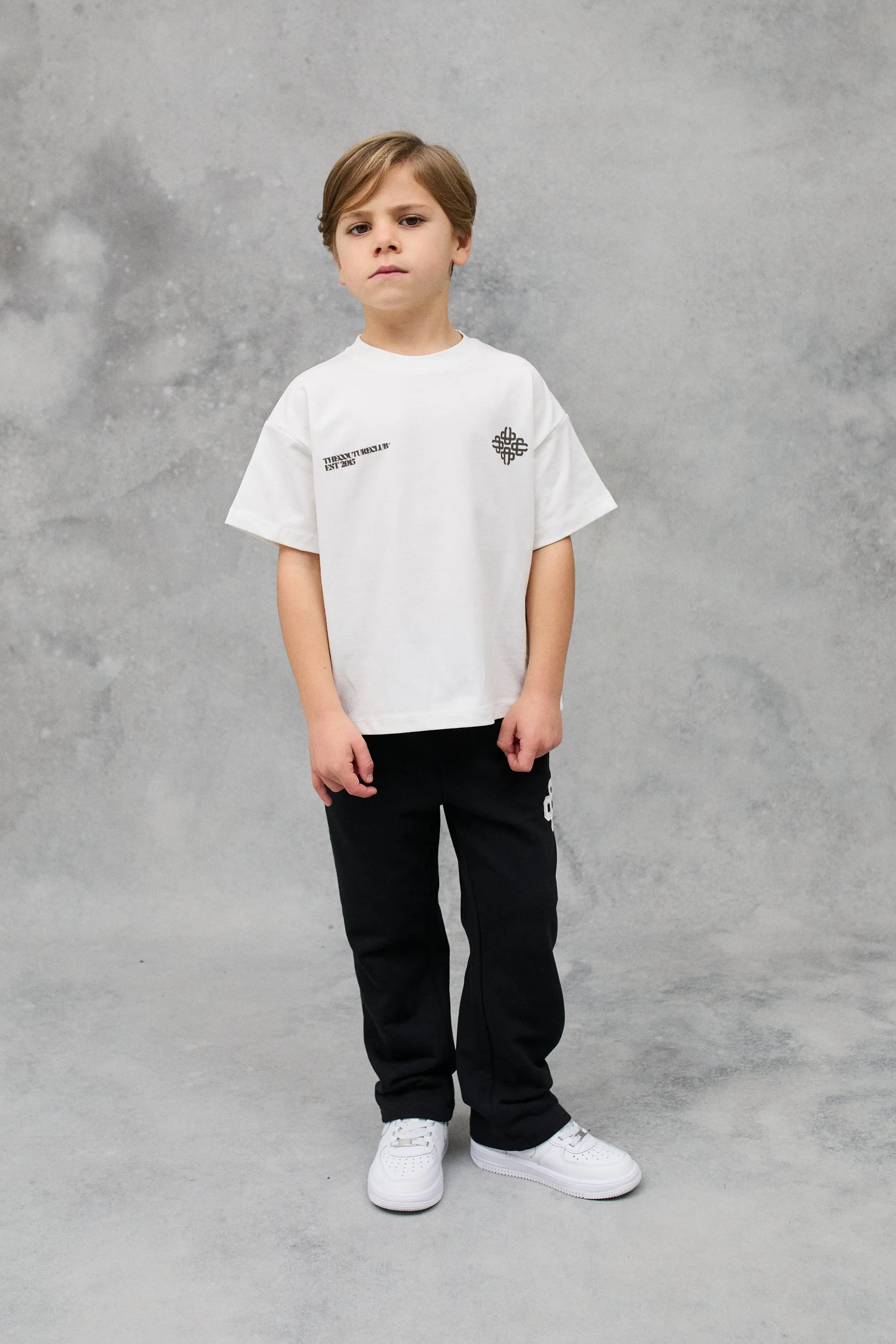 JNR BLURRED GRAPHIC EMBLEM T-SHIRT - OFF WHITE