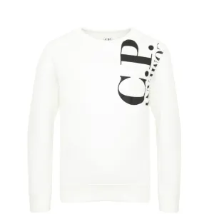 Kids CP Company White Logo Sweatshirt