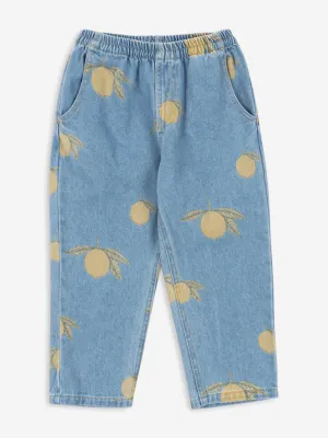 Kids Magot Lemon Soft Denim Pants in Blue
