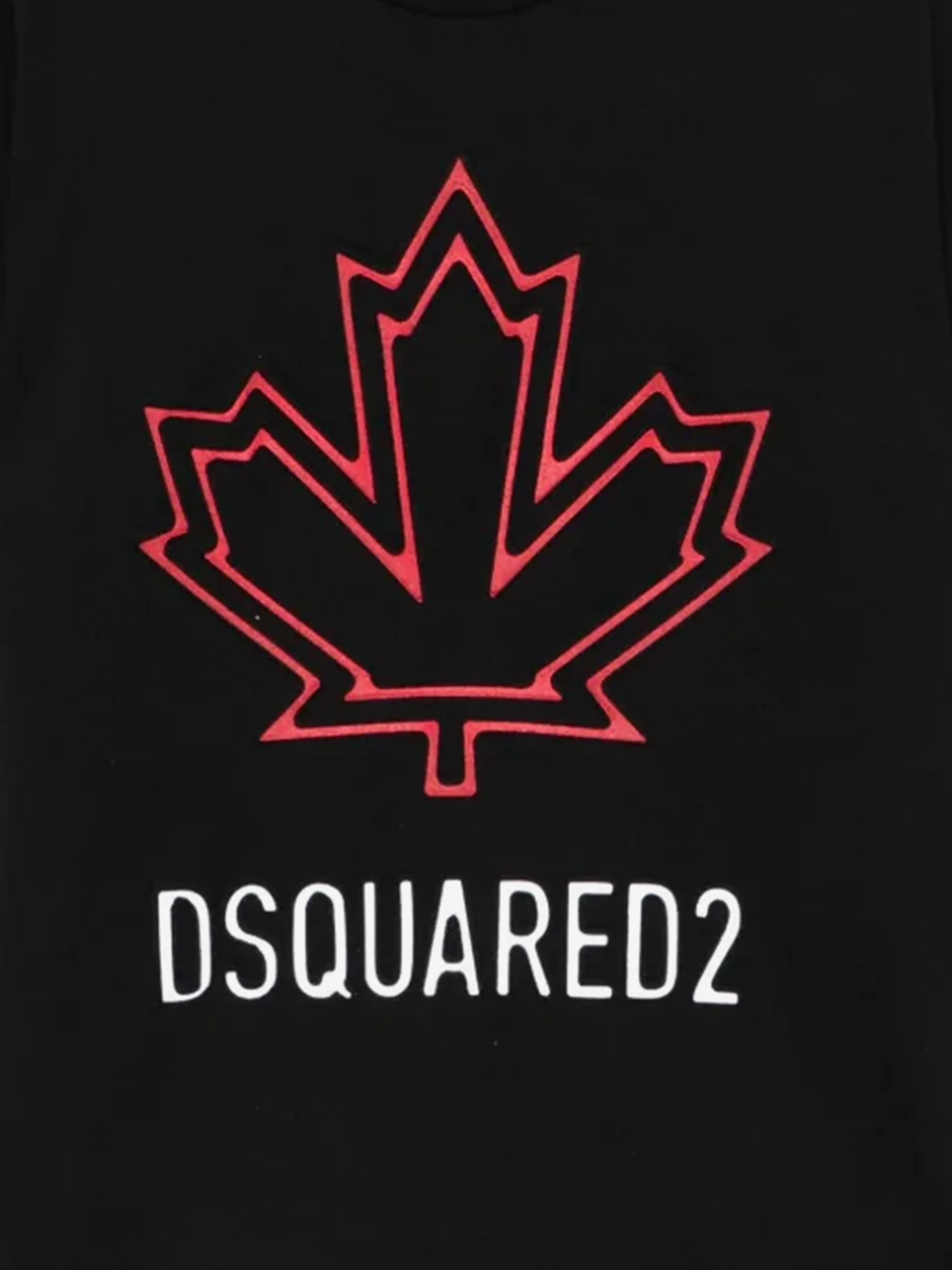 Kids Maple Leaf Logo T-Shirt in Black