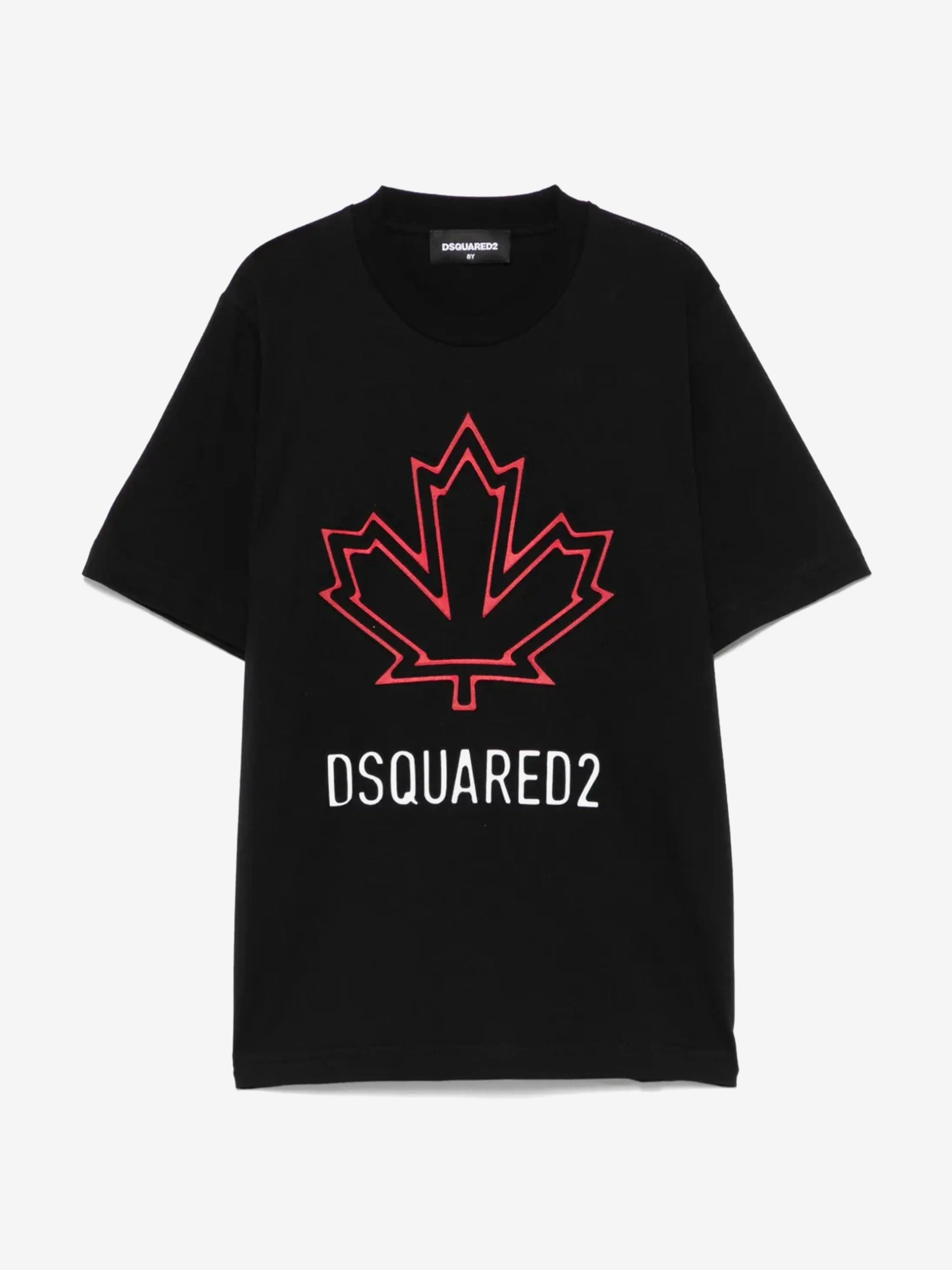 Kids Maple Leaf Logo T-Shirt in Black