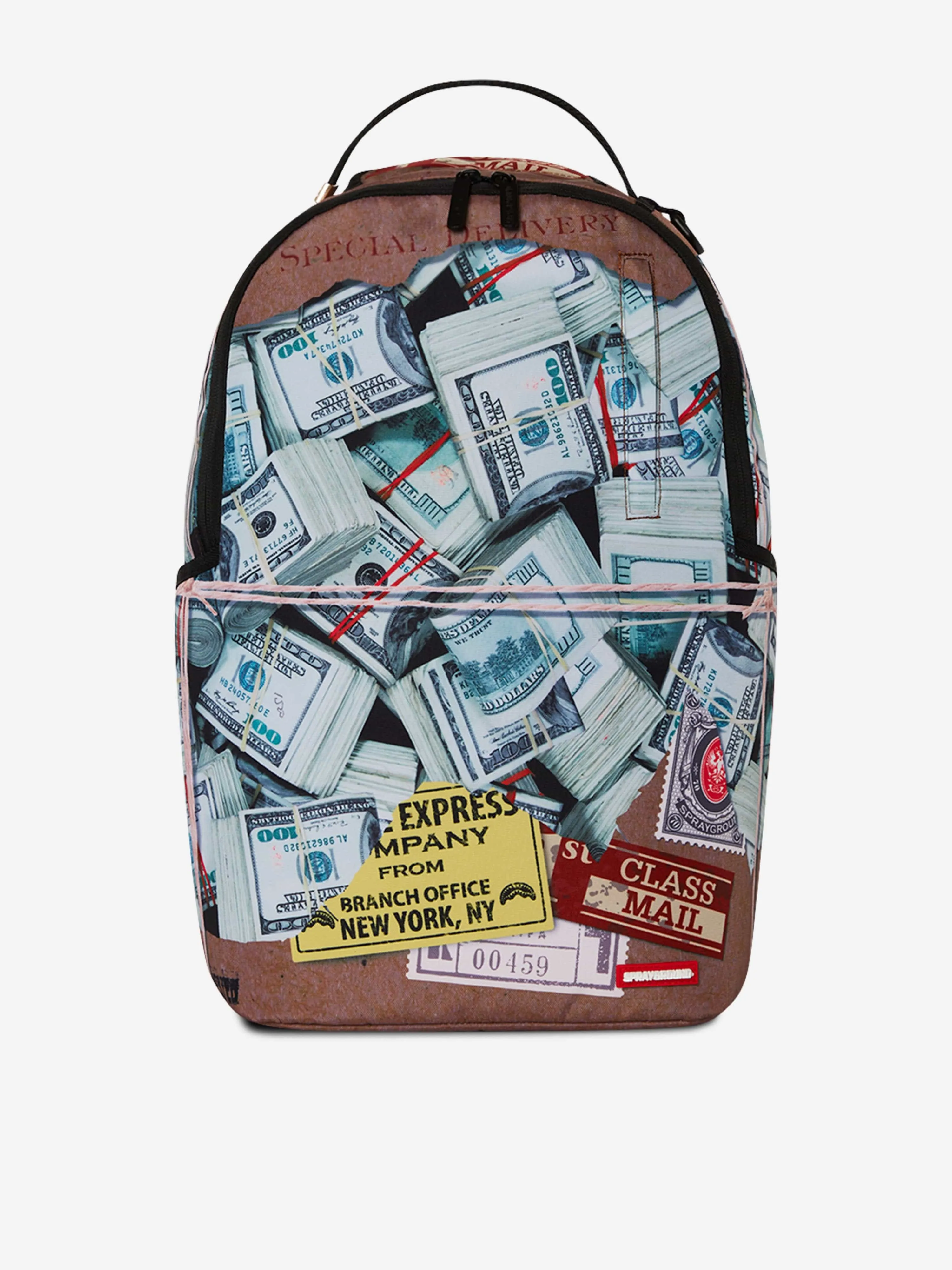 Kids Torn Packaging Backpack in Brown (46cm)