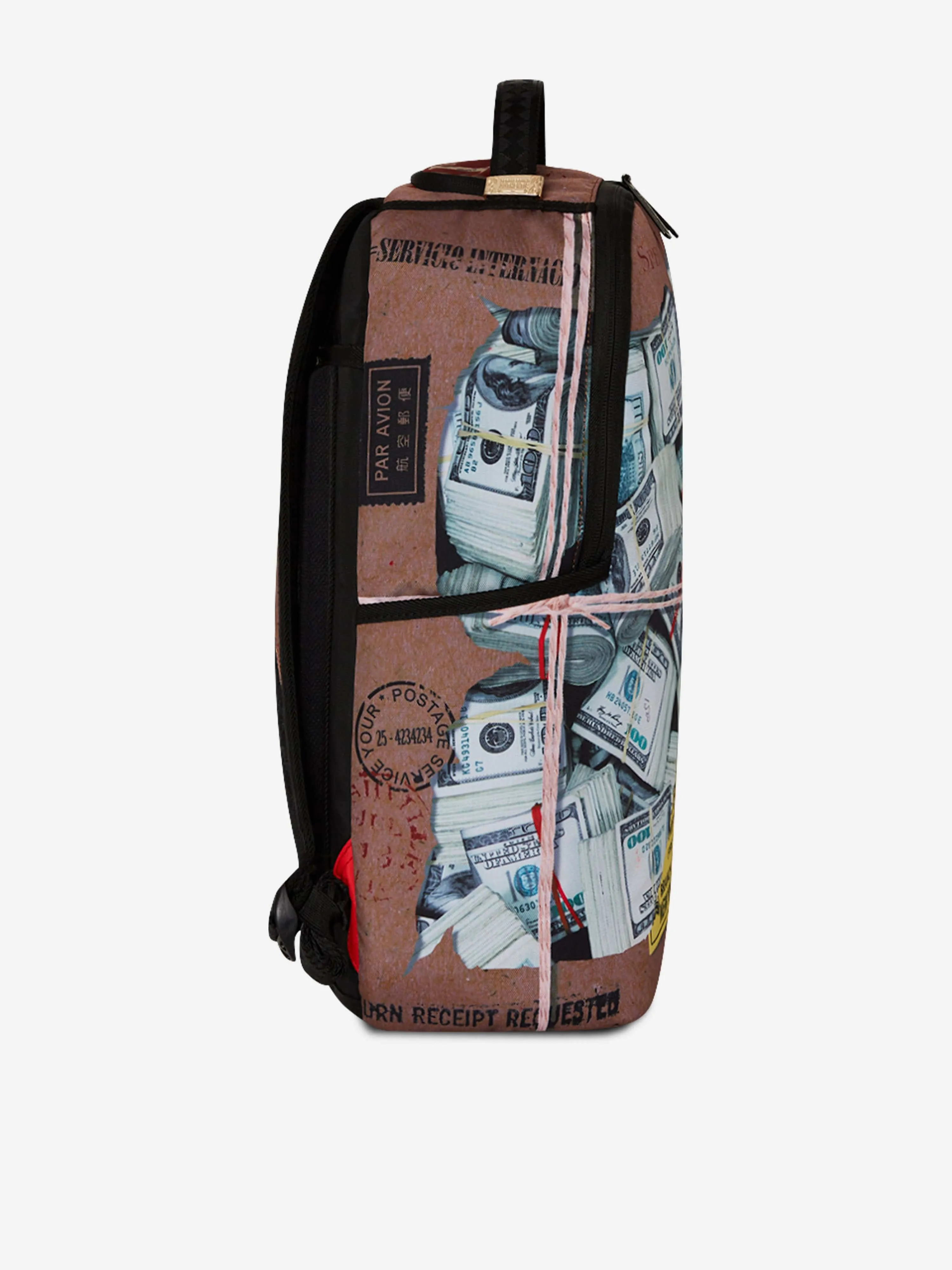 Kids Torn Packaging Backpack in Brown (46cm)