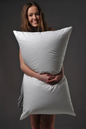King Size Medium-Firm Pillow 99% Premium Hand Select Polish Goose Down 900  Fill Power German Batiste TE270