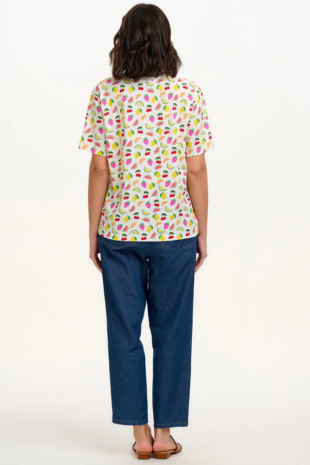Kinsley Relaxed T-Shirt - Cream. Fruit Salad