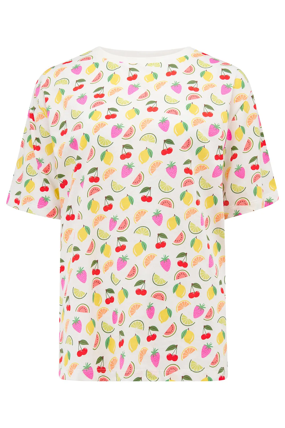 Kinsley Relaxed T-Shirt - Cream. Fruit Salad