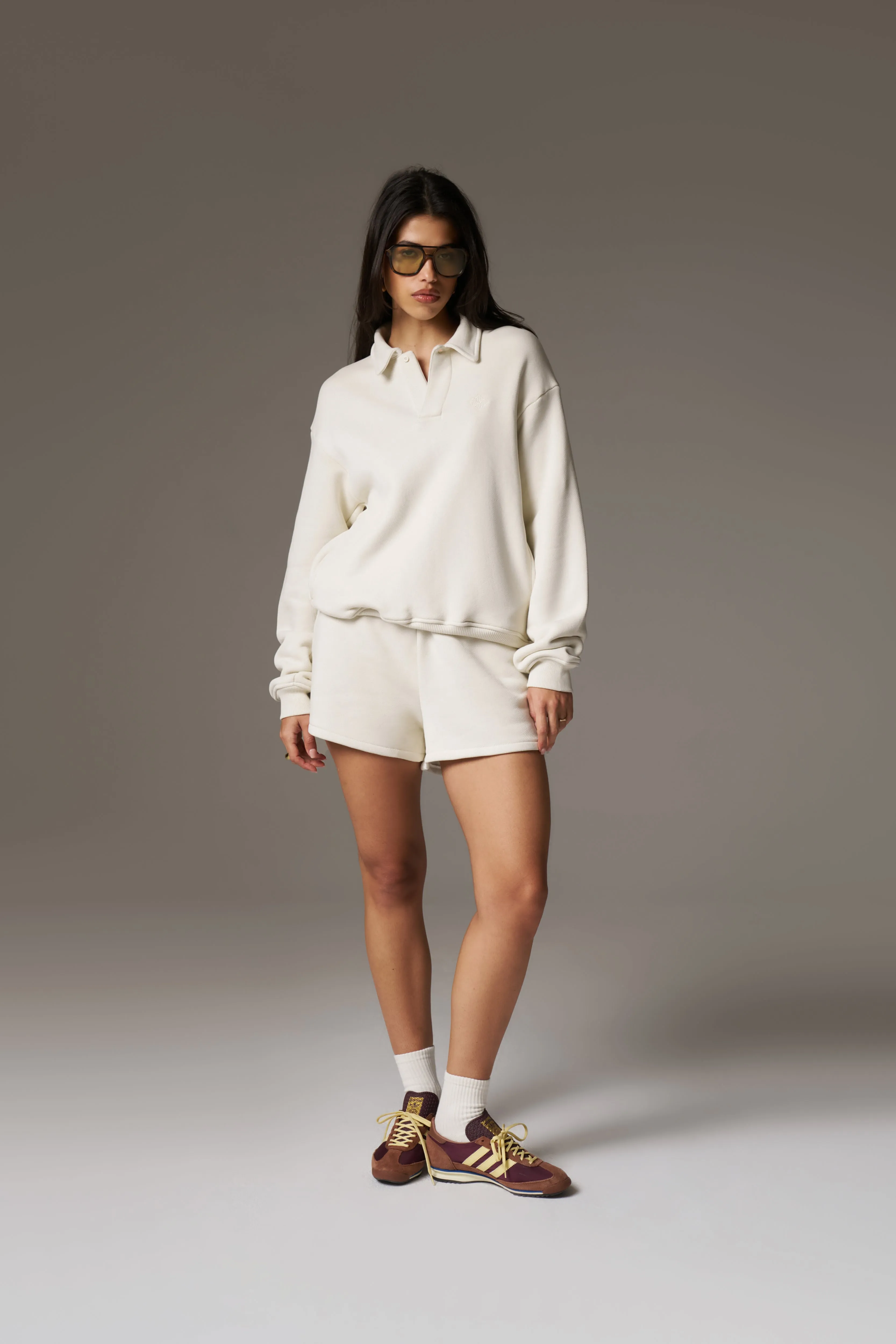 LAUNDERED CLASSICS BOYFRIEND SHORTS - ECRU