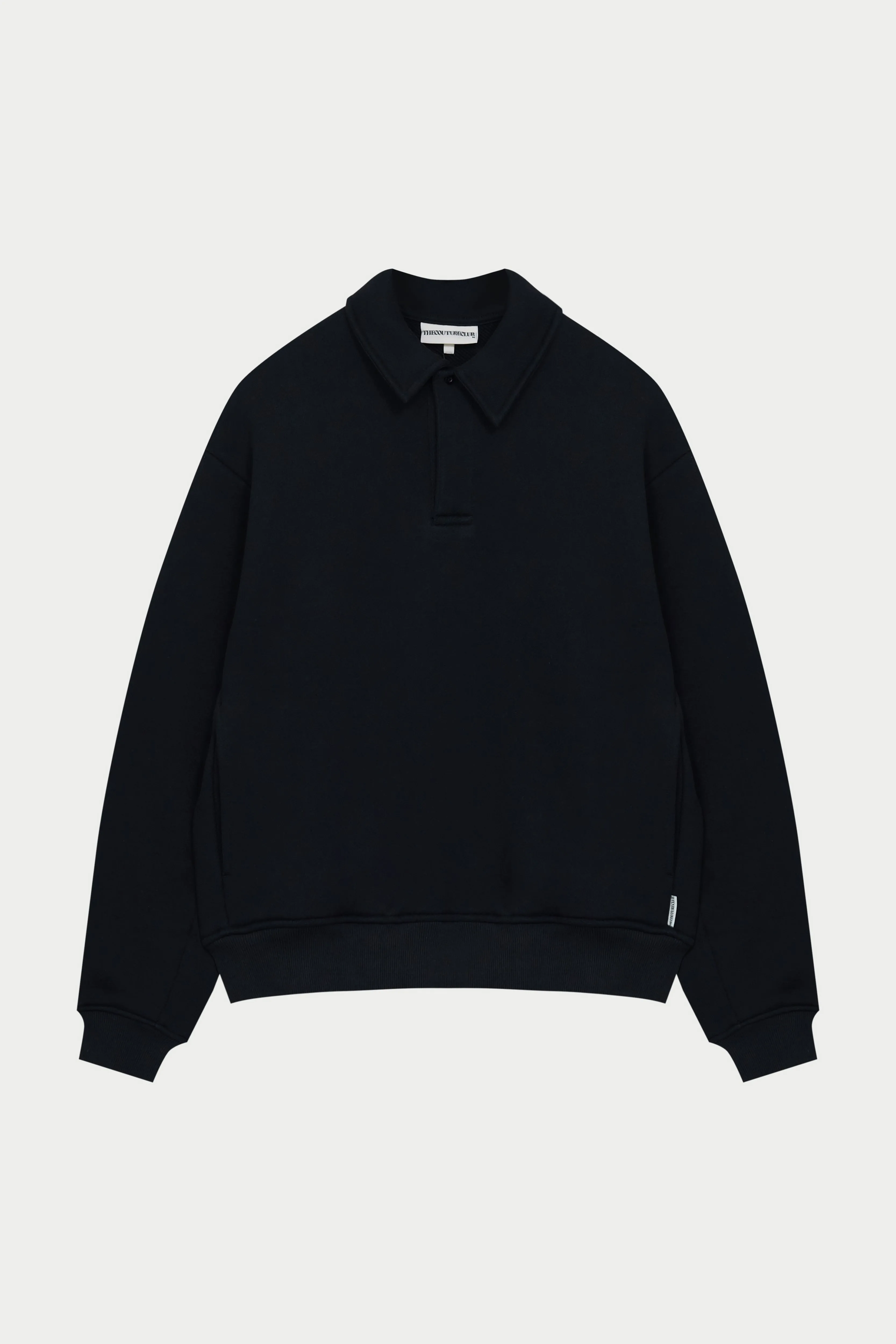 LAUNDERED CLASSICS POLO SWEATSHIRT - WASHED BLACK