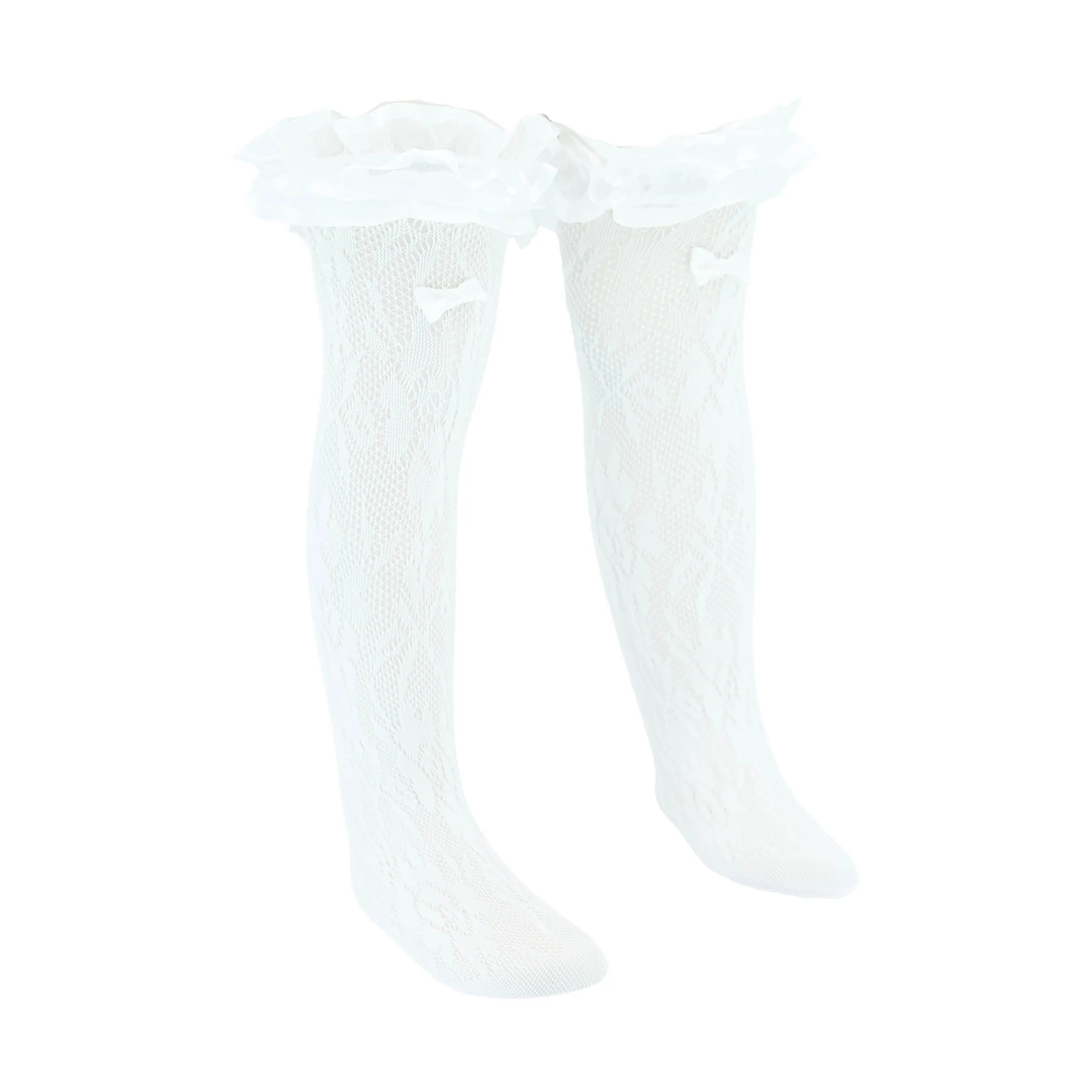 Layered Ruffle Bow Socks
