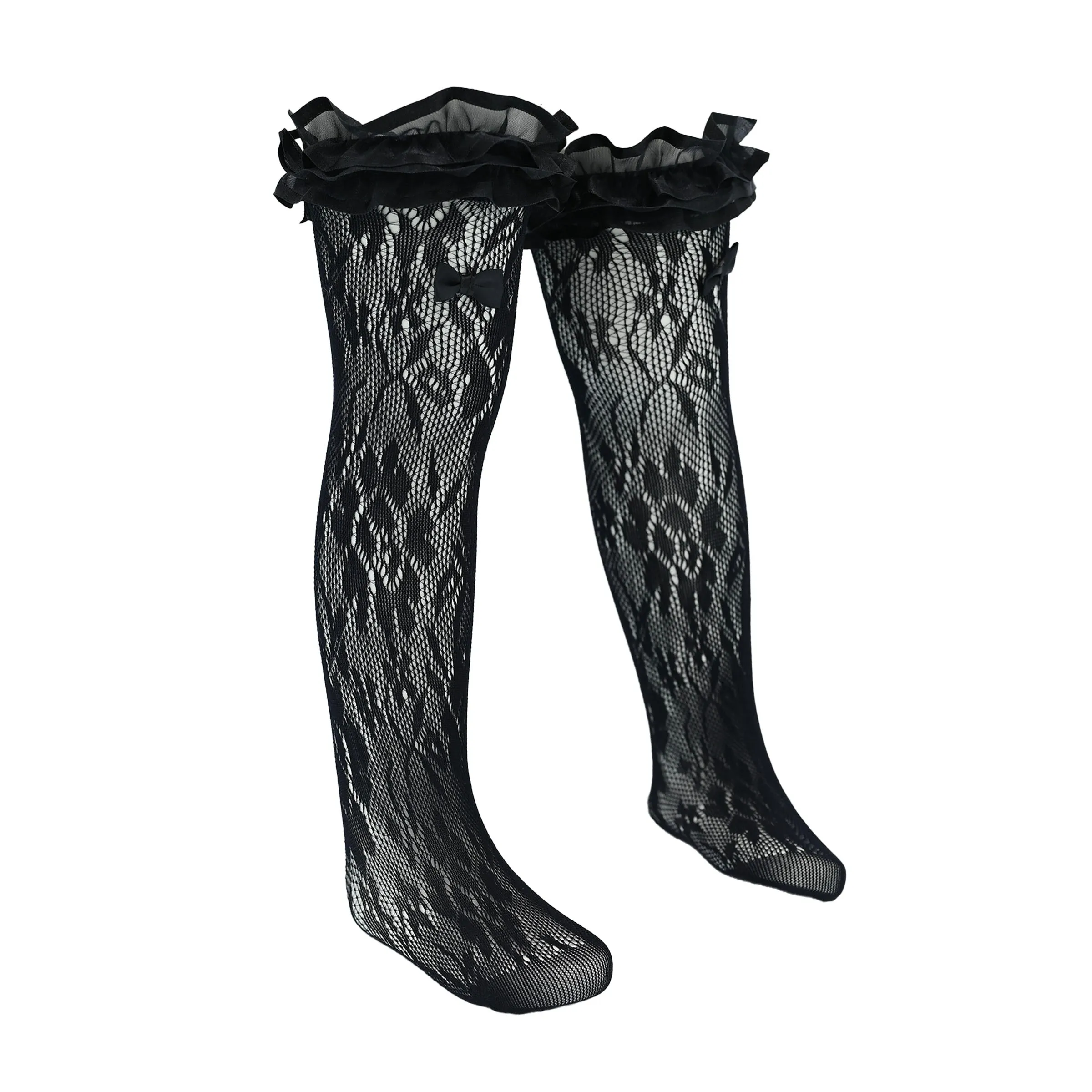 Layered Ruffle Bow Socks