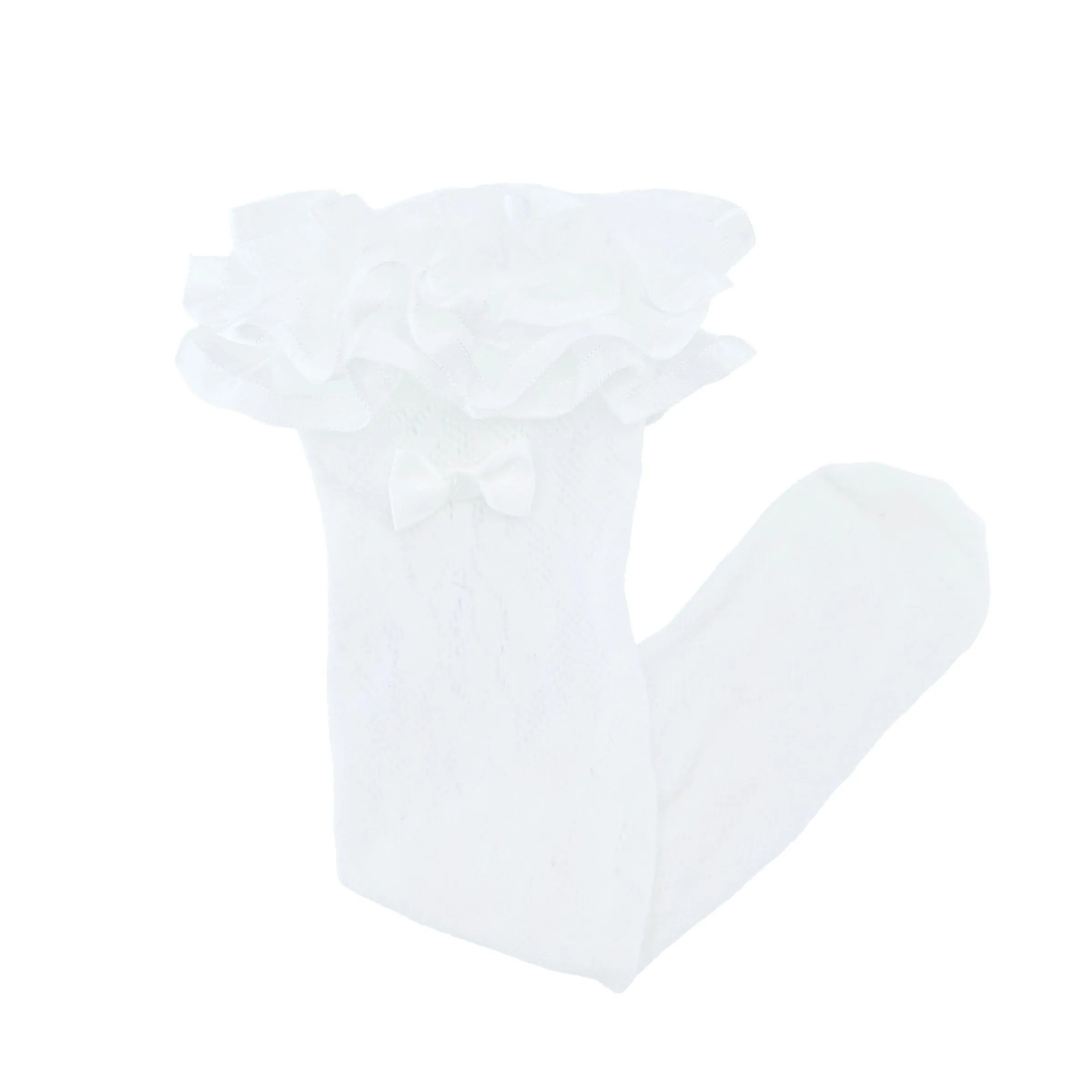 Layered Ruffle Bow Socks