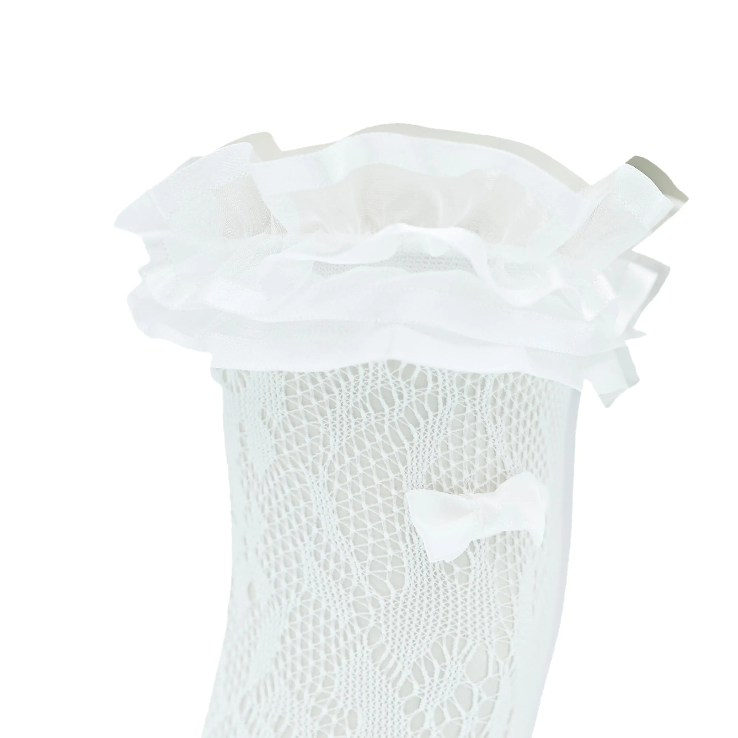 Layered Ruffle Bow Socks