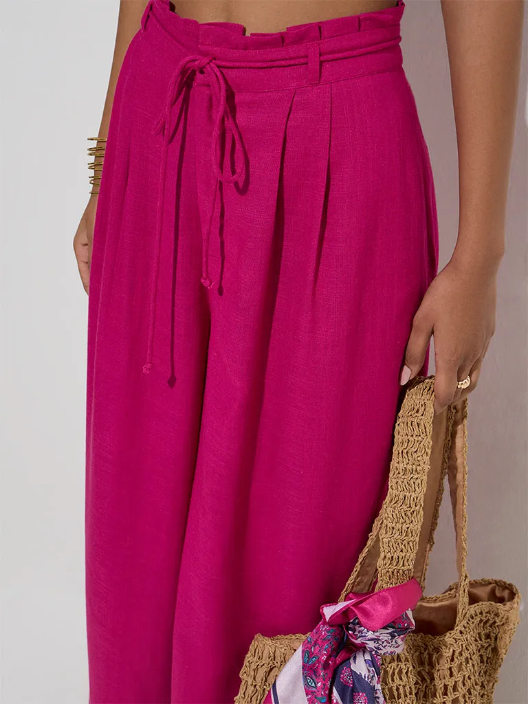 LOV Fuchsia High-Rise Pants
