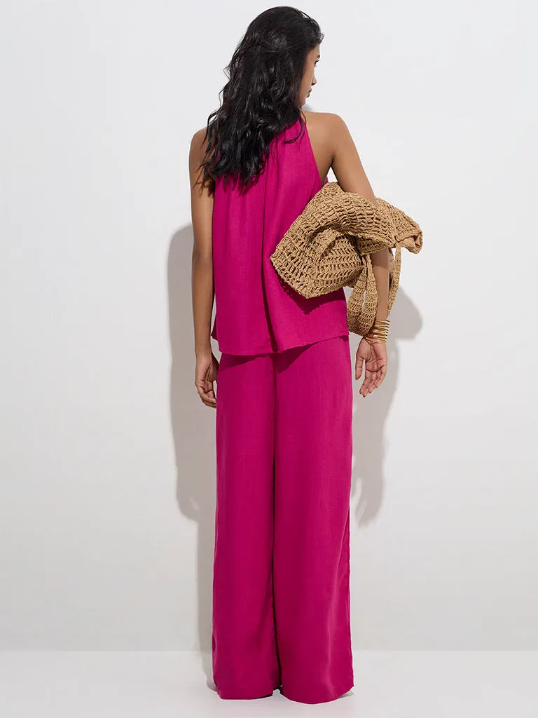 LOV Fuchsia High-Rise Pants