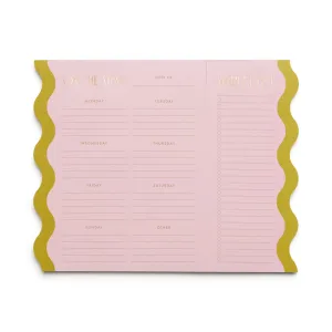 Meal Planner Notepad with Magnets - Pink   Chartreuse