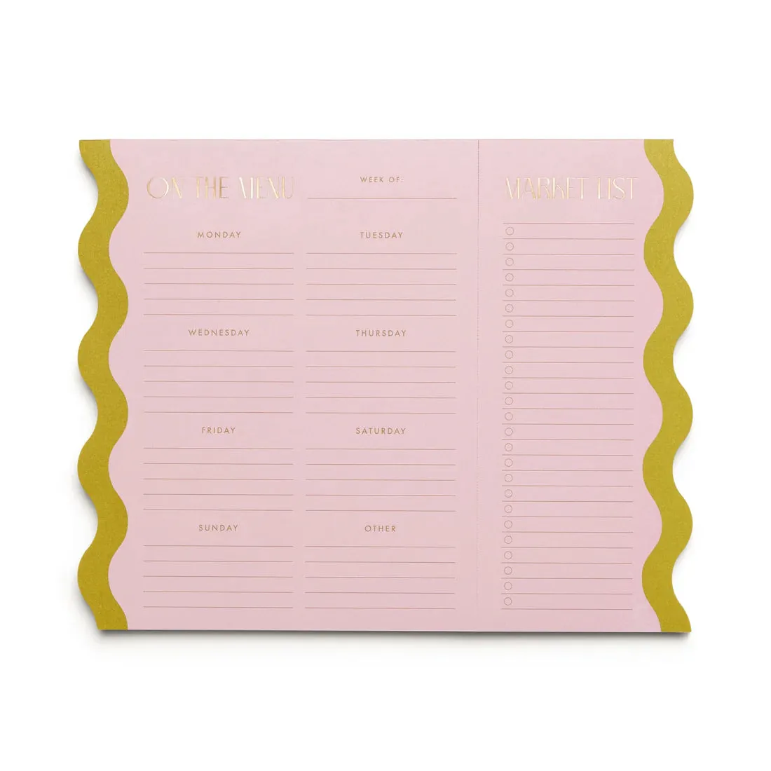 Meal Planner Notepad with Magnets - Pink   Chartreuse