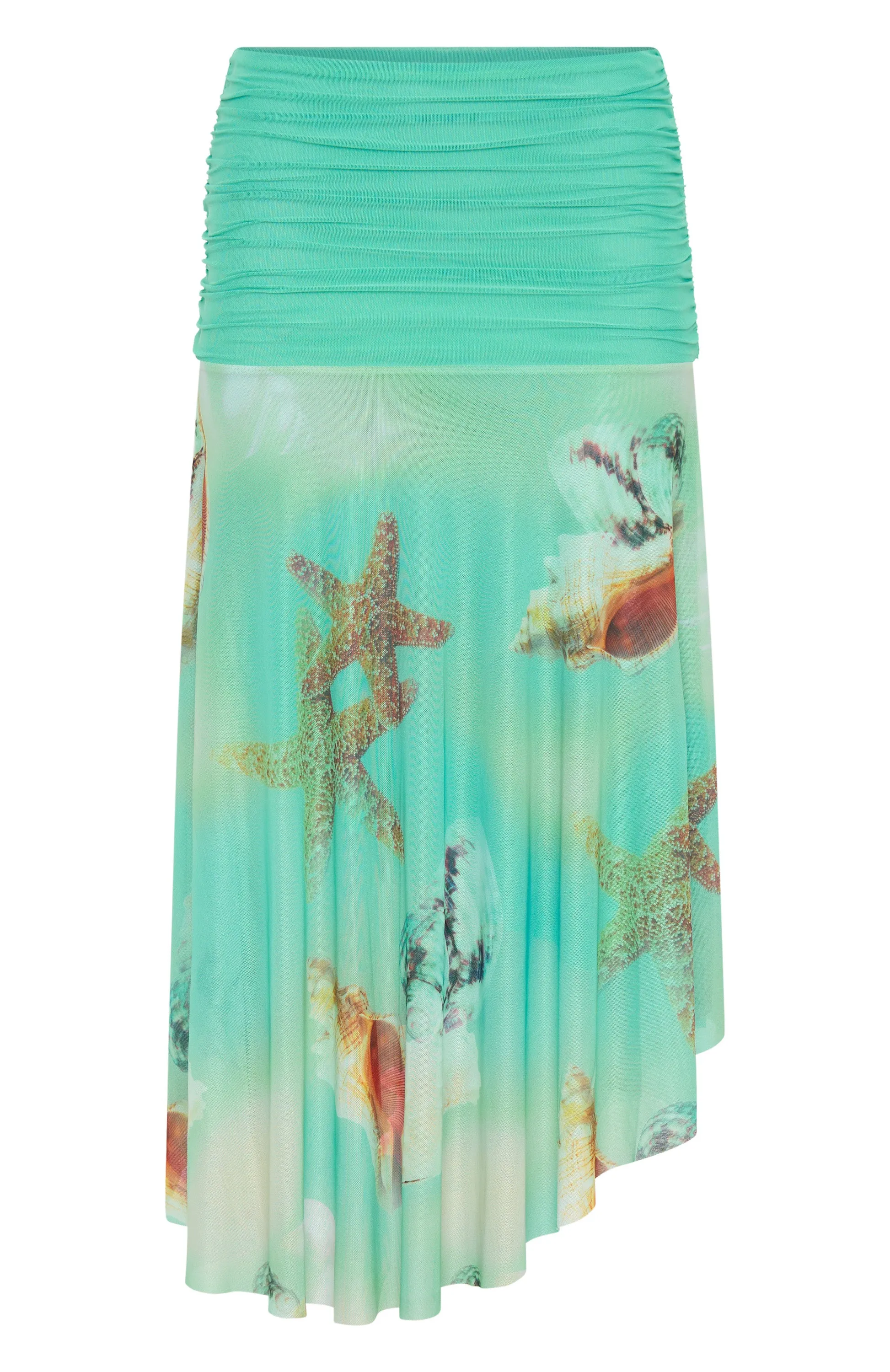 Mediterranean Mirage Midi Skirt Seaside Treasure