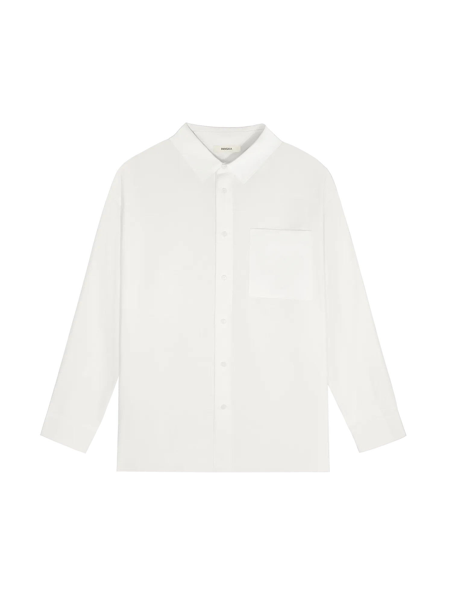 Mens Aloe Linen Collared Long Sleeve Shirt—off-white