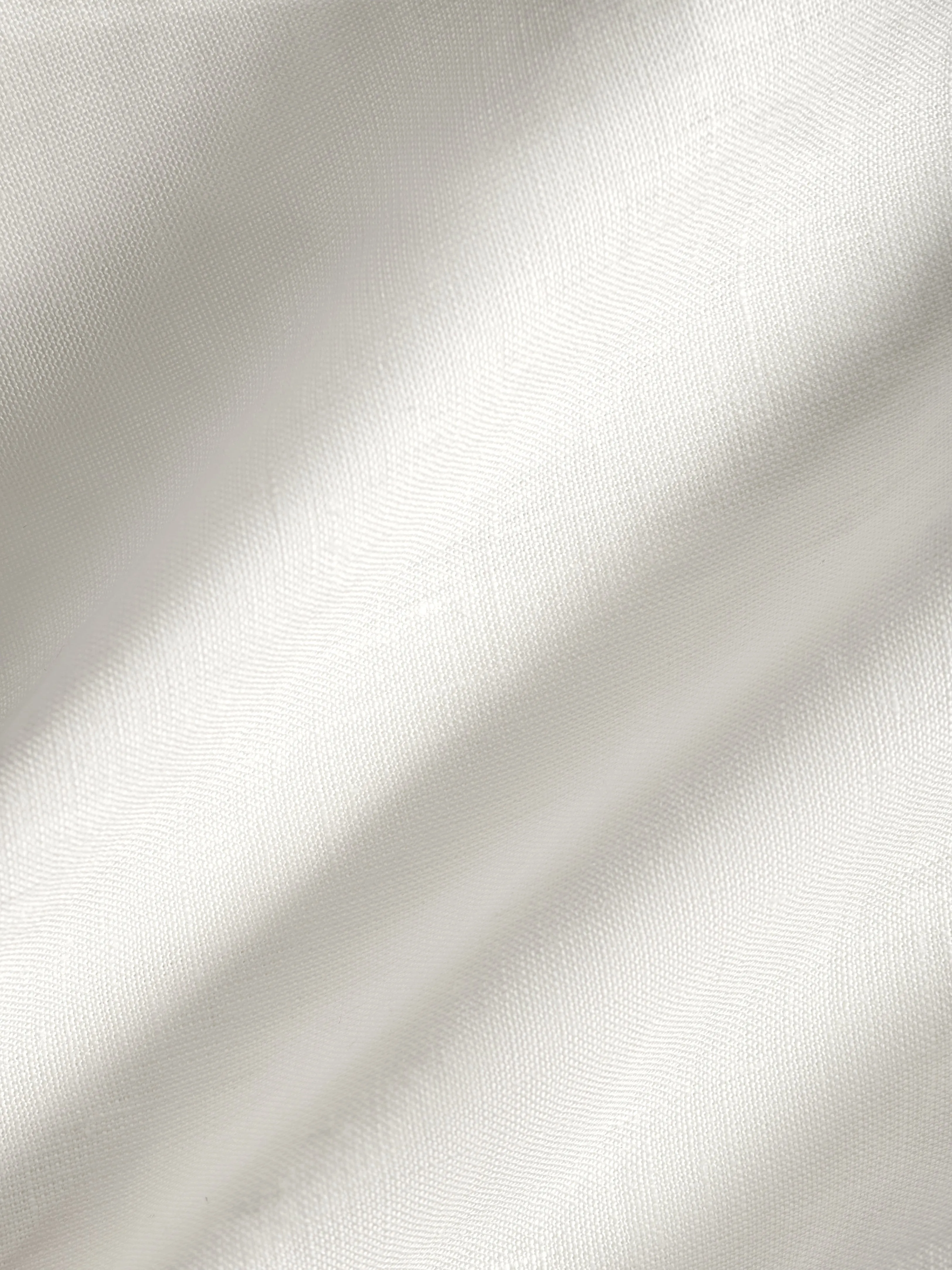 Mens Aloe Linen Collared Long Sleeve Shirt—off-white