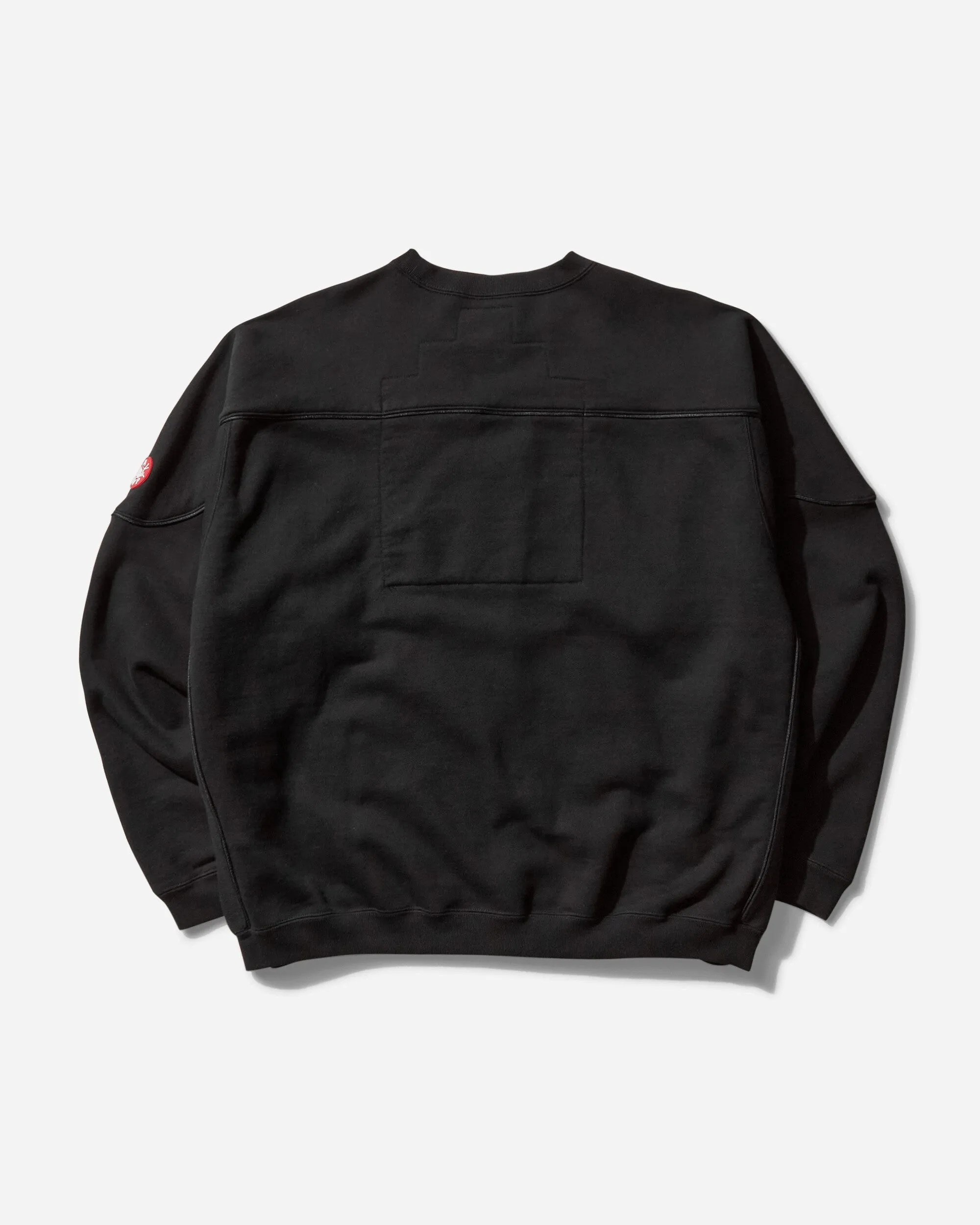 Men's Cotton Track Crewneck Sweatshirt Black