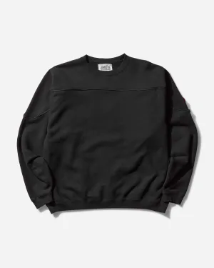 Men's Cotton Track Crewneck Sweatshirt Black