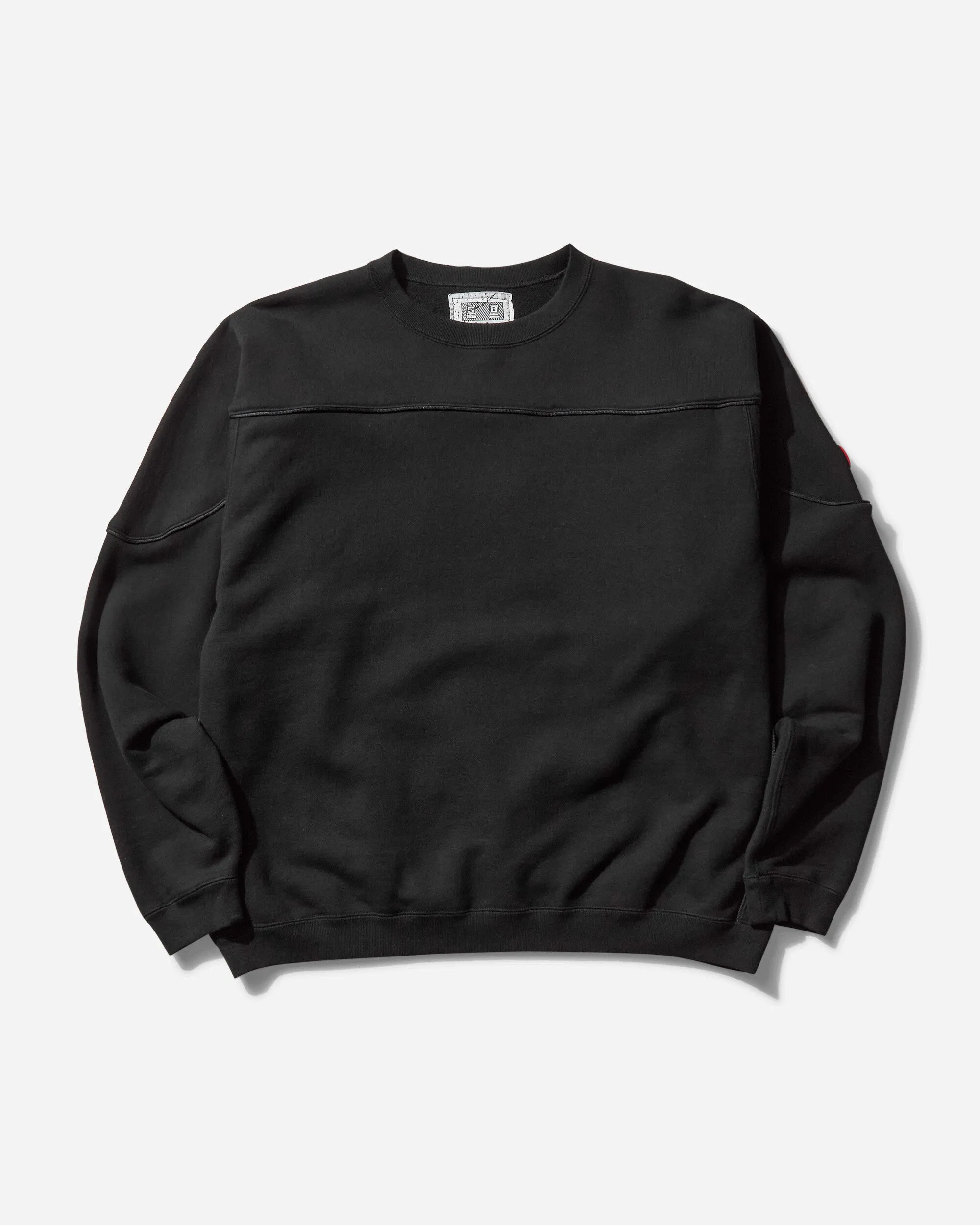 Men's Cotton Track Crewneck Sweatshirt Black