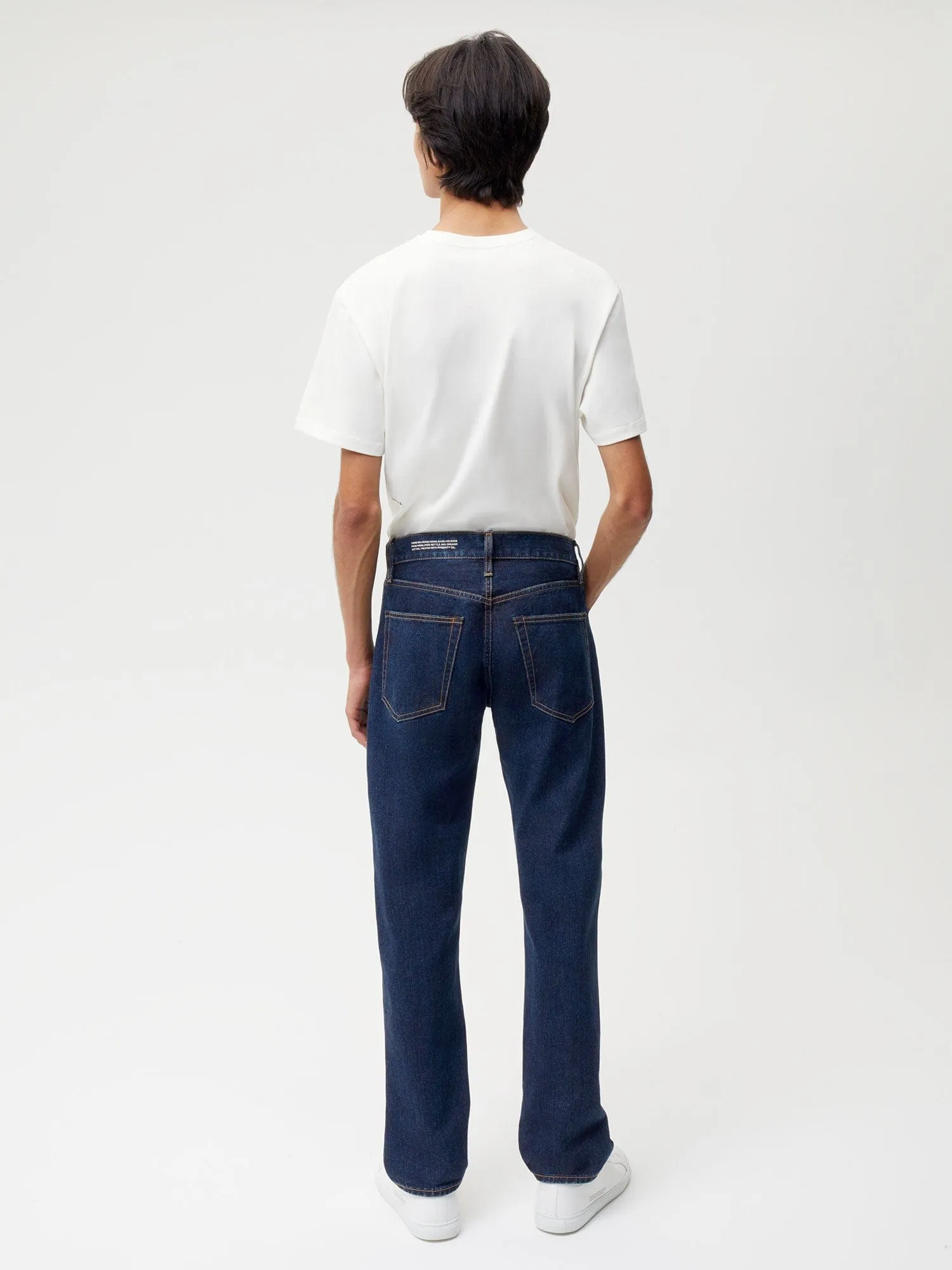 Mens Nettle Denim Straight Leg Jeans—rinse wash