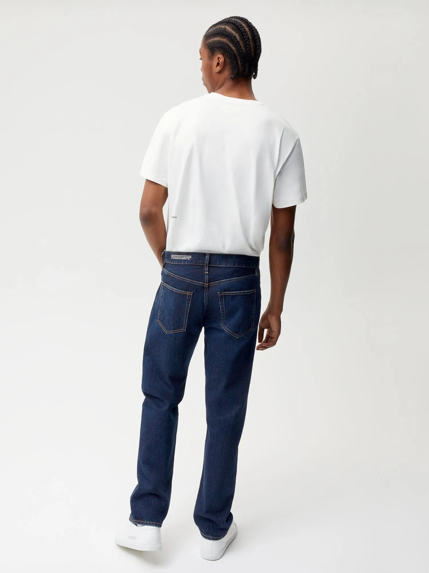 Mens Nettle Denim Straight Leg Jeans—rinse wash
