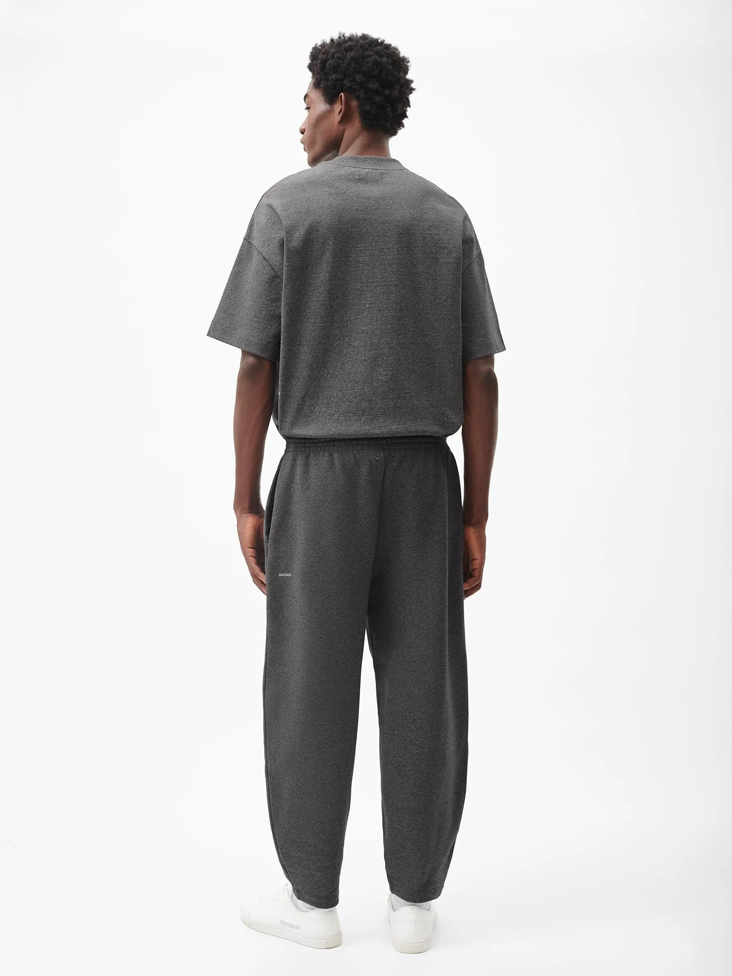 Mens Reclaimed Cotton Barrel-Leg Track Pants—reclaim charcoal