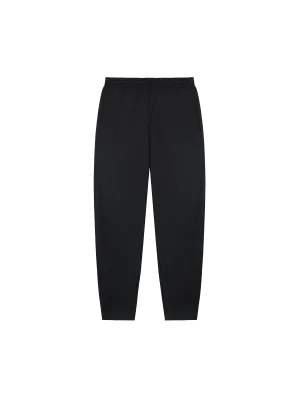 Mens Recycled Wool Jersey Barrel-Leg Track Pants—black