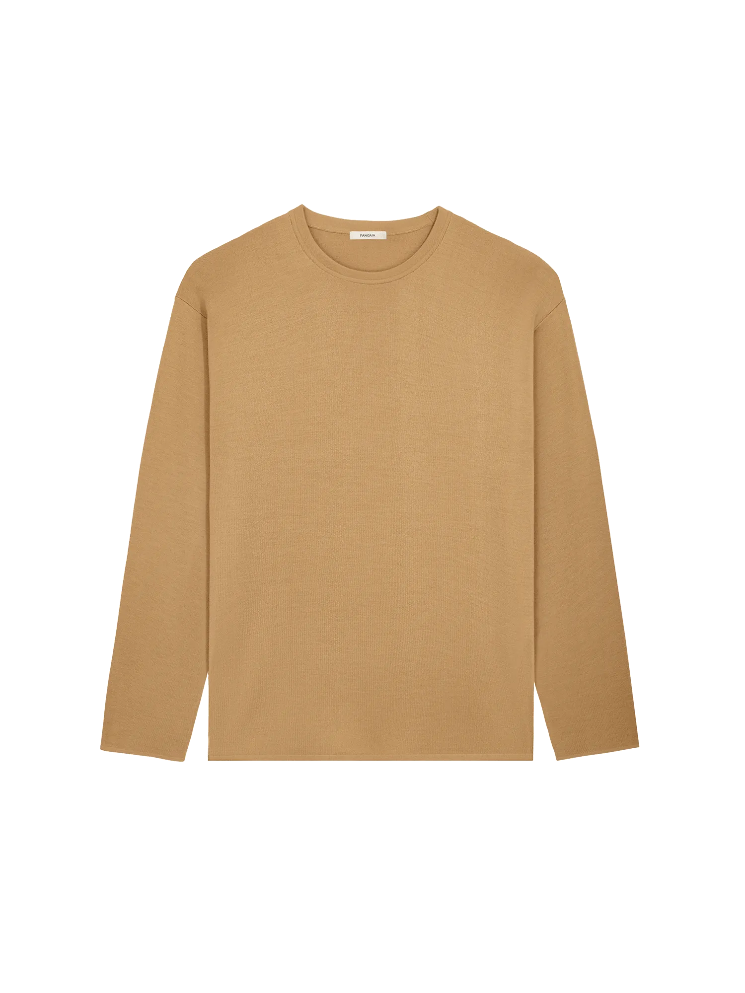 Mens Regenerative Merino Wool Sweater—camel