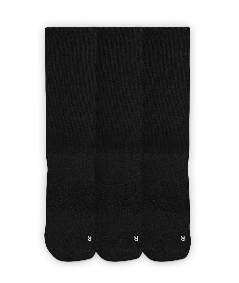 Merino Lite Crew Socks Black 3-Pack