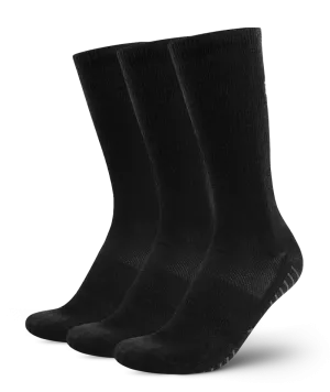 Merino Lite Crew Socks Black 3-Pack