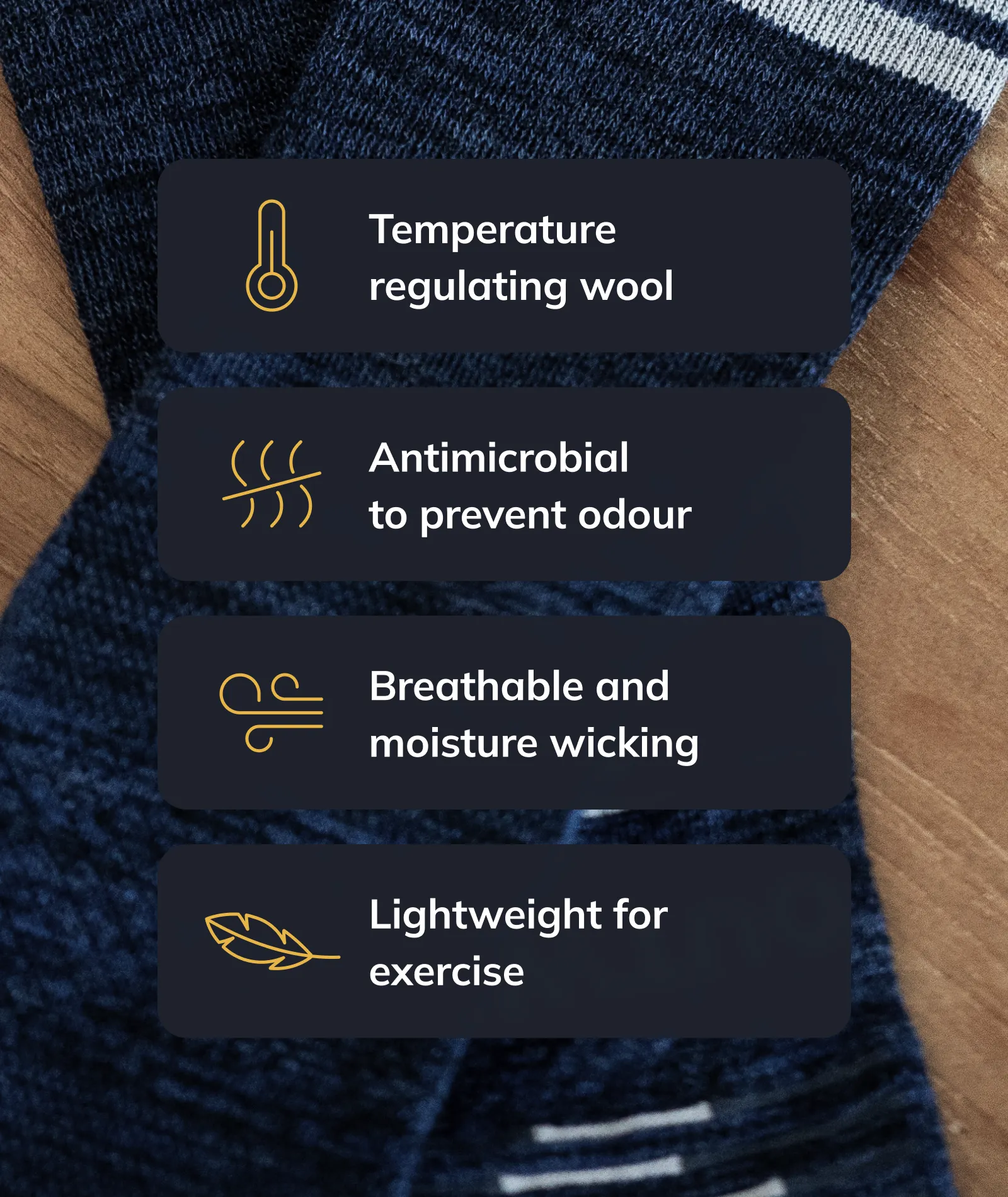 Merino Lite Crew Socks Black