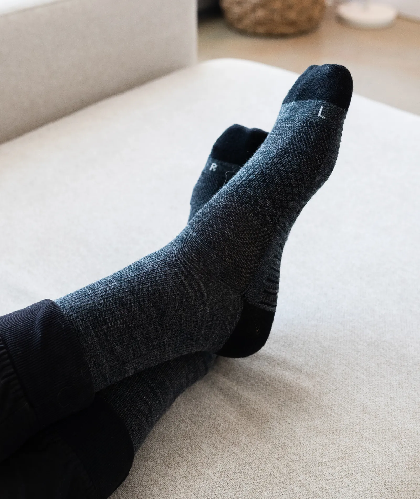 Merino Lite Crew Socks Smoke