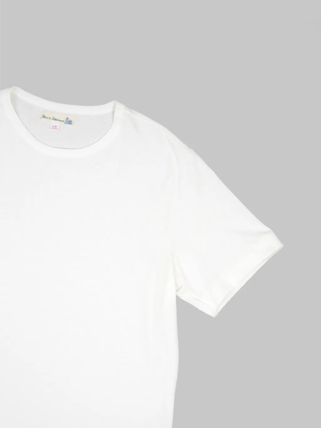 Merz b. Schwanen 2M15 Sturdy Jersey 6.8oz Crewneck Classic Fit T-Shirt White