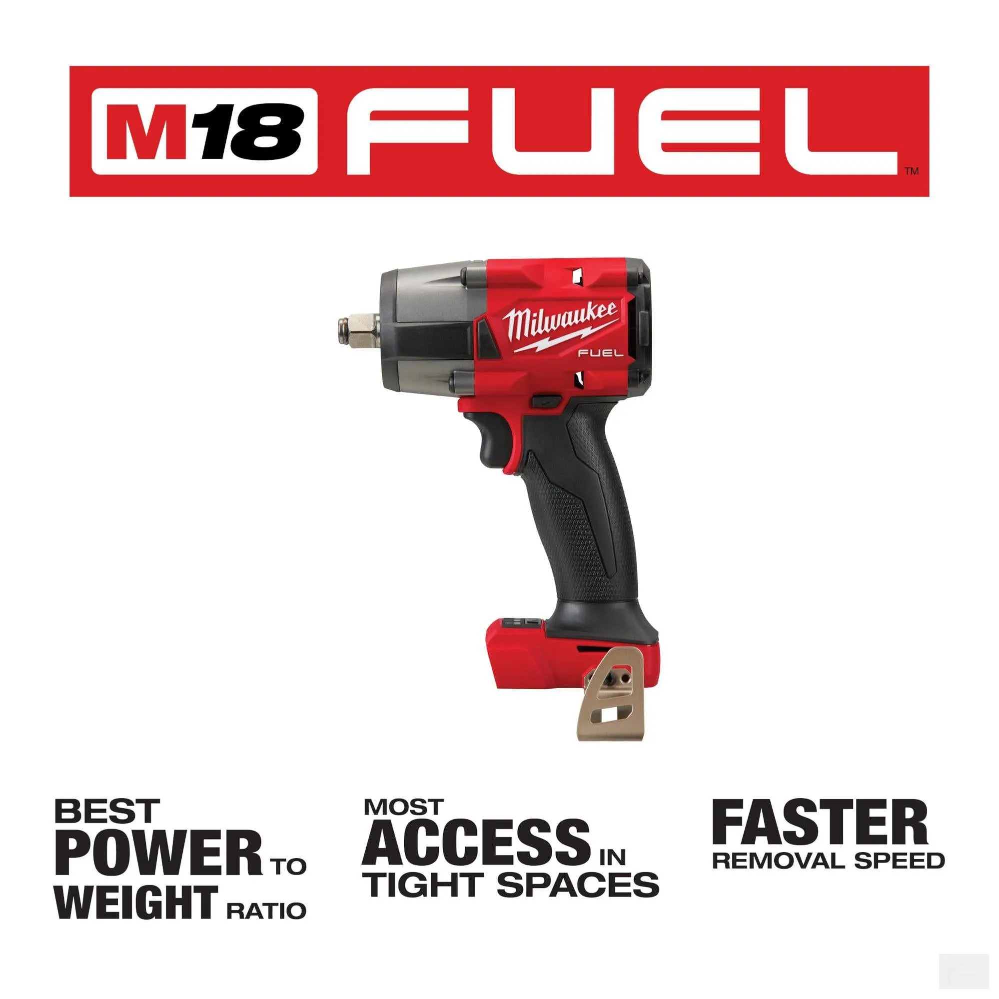 Milwaukee M18 FUEL 1/2" Mid-Torque Impact Wrench w/ Friction Ring (Bare Tool) {2962-20}